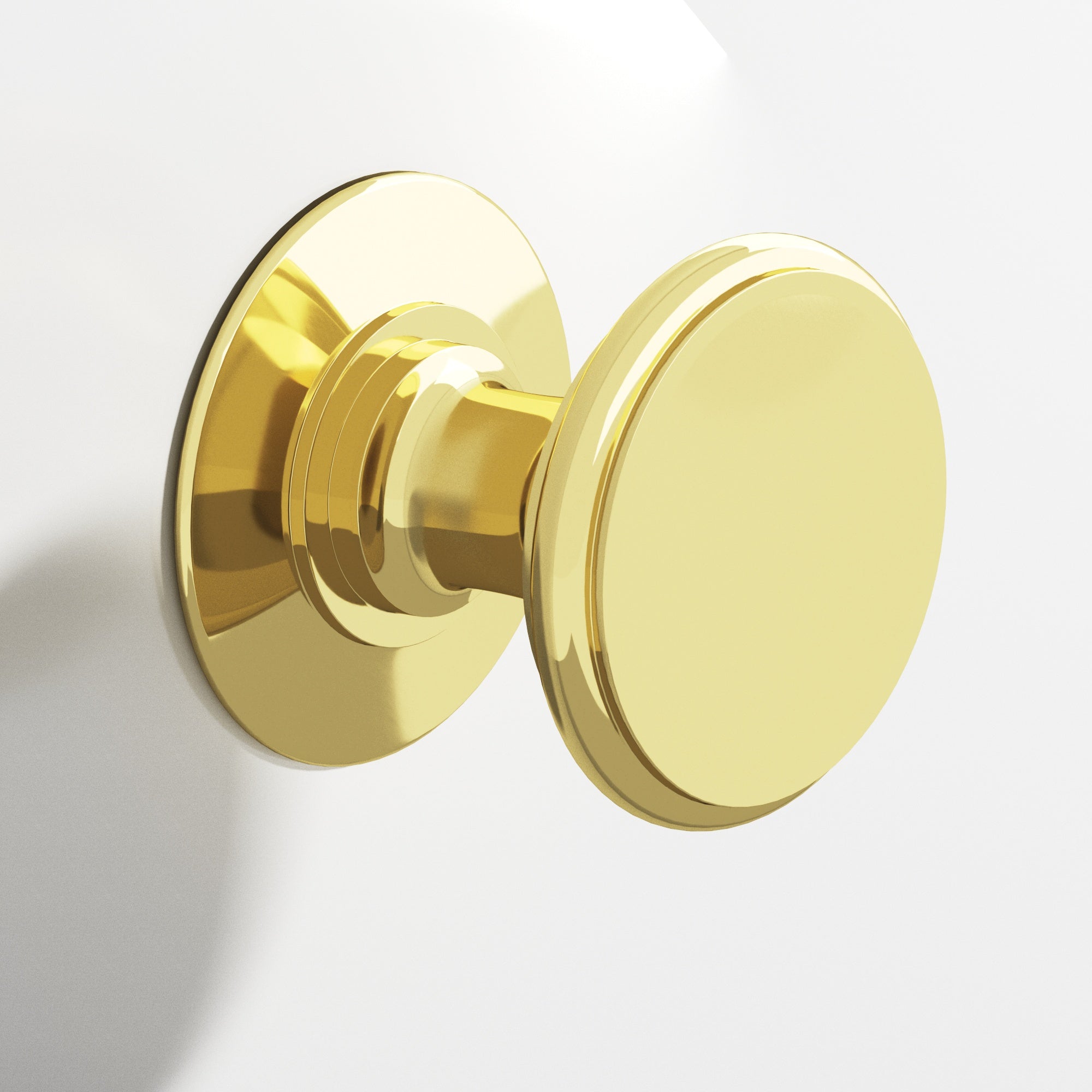 Colonial Bronze Series 1384 1.25" Round Cabinet Knob Back-To-Back Shower Kit Polished Brass / 1.25"