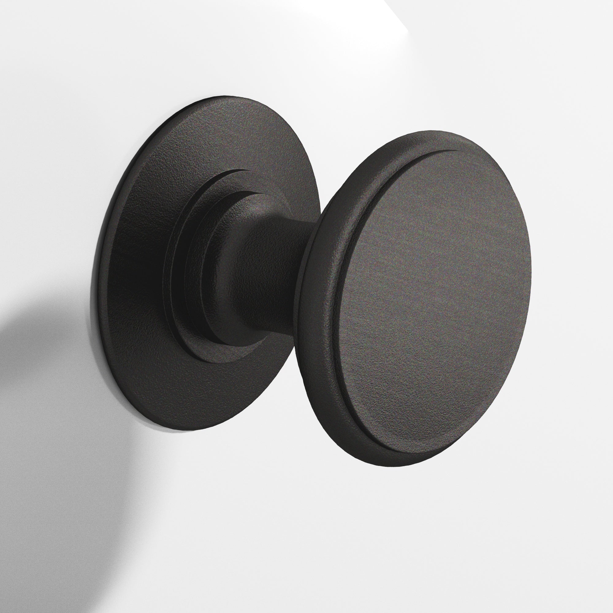 Colonial Bronze Series 1384 1.25" Round Cabinet Knob Back-To-Back Shower Kit Frost Black™ / 1.25"