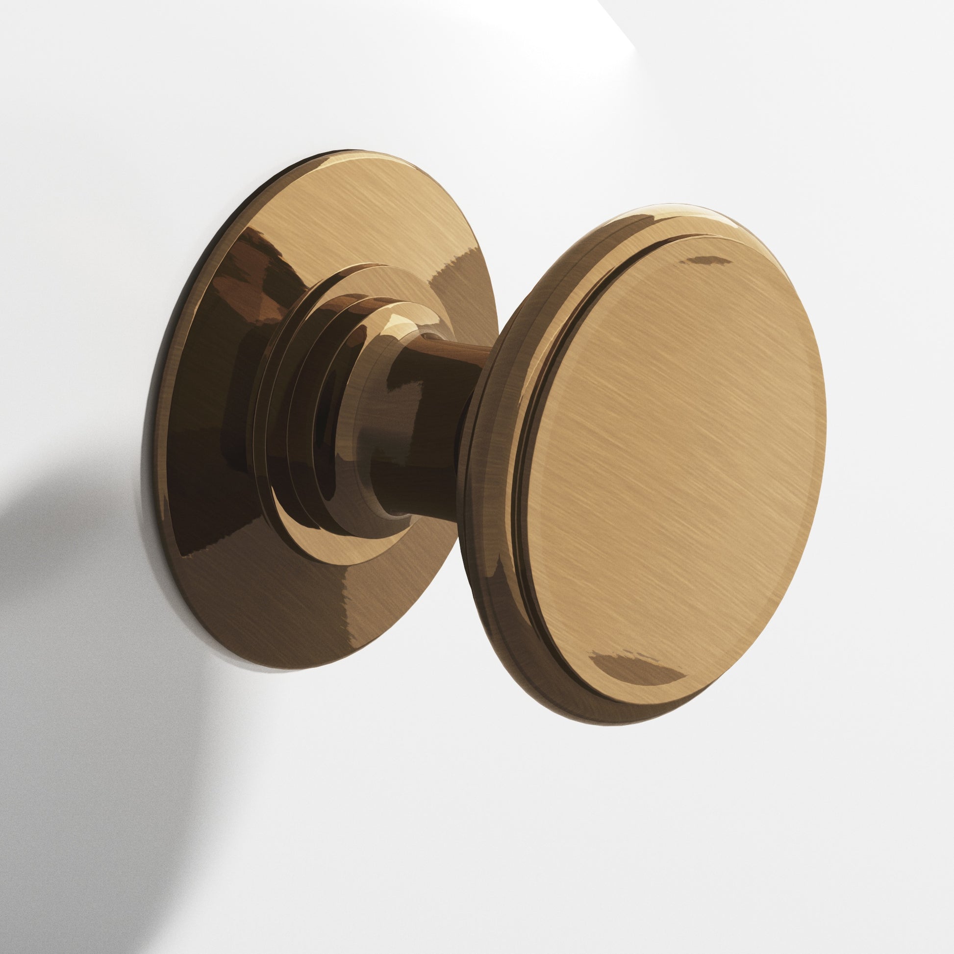 Colonial Bronze Series 1384 1.25" Round Cabinet Knob Back-To-Back Shower Kit Light Statuary Bronze / 1.25"