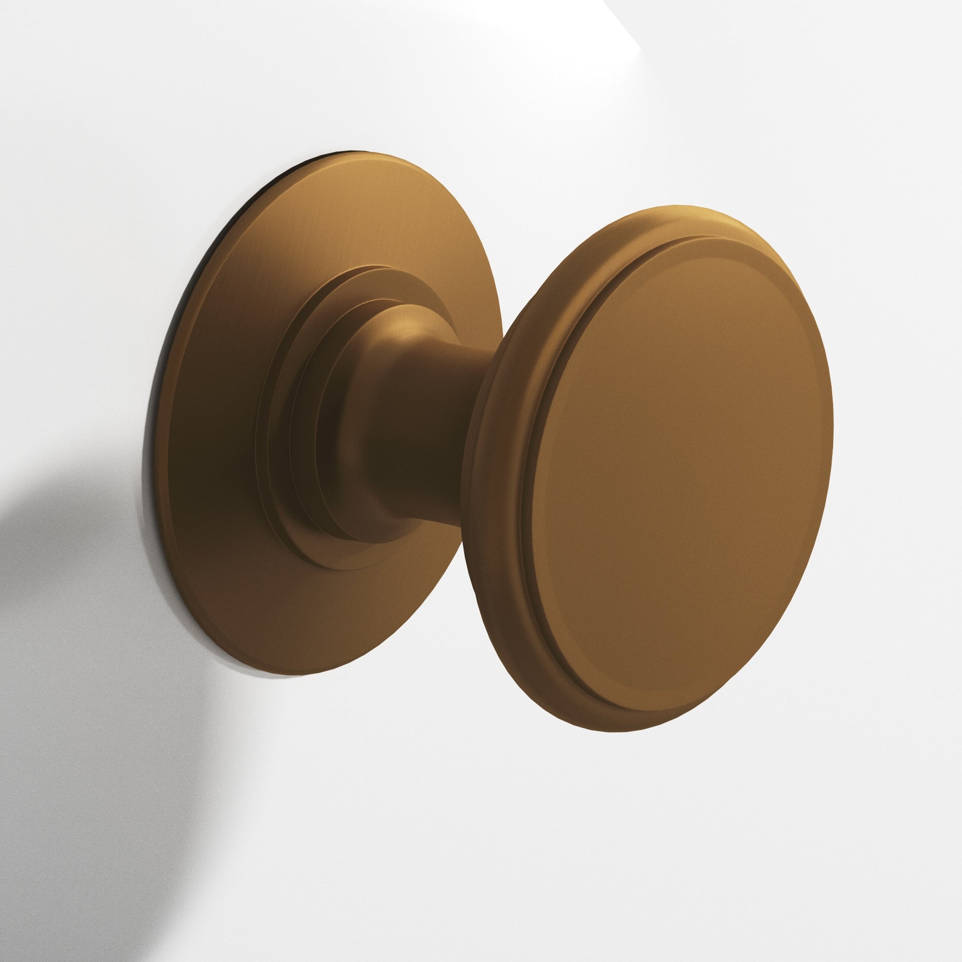 Colonial Bronze Series 1384 1.25" Round Cabinet Knob Back-To-Back Shower Kit Matte Light Statuary Bronze / 1.25"