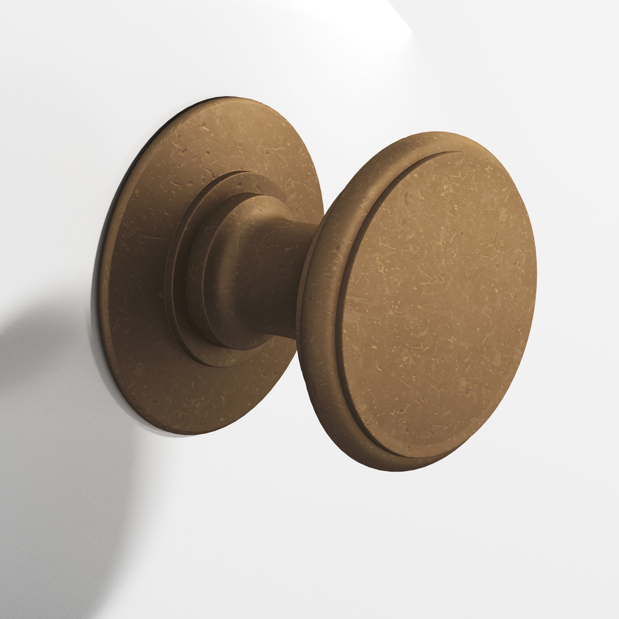 Colonial Bronze Series 1384 1.25" Round Cabinet Knob Back-To-Back Shower Kit Distressed Light Statuary Bronze / 1.25"