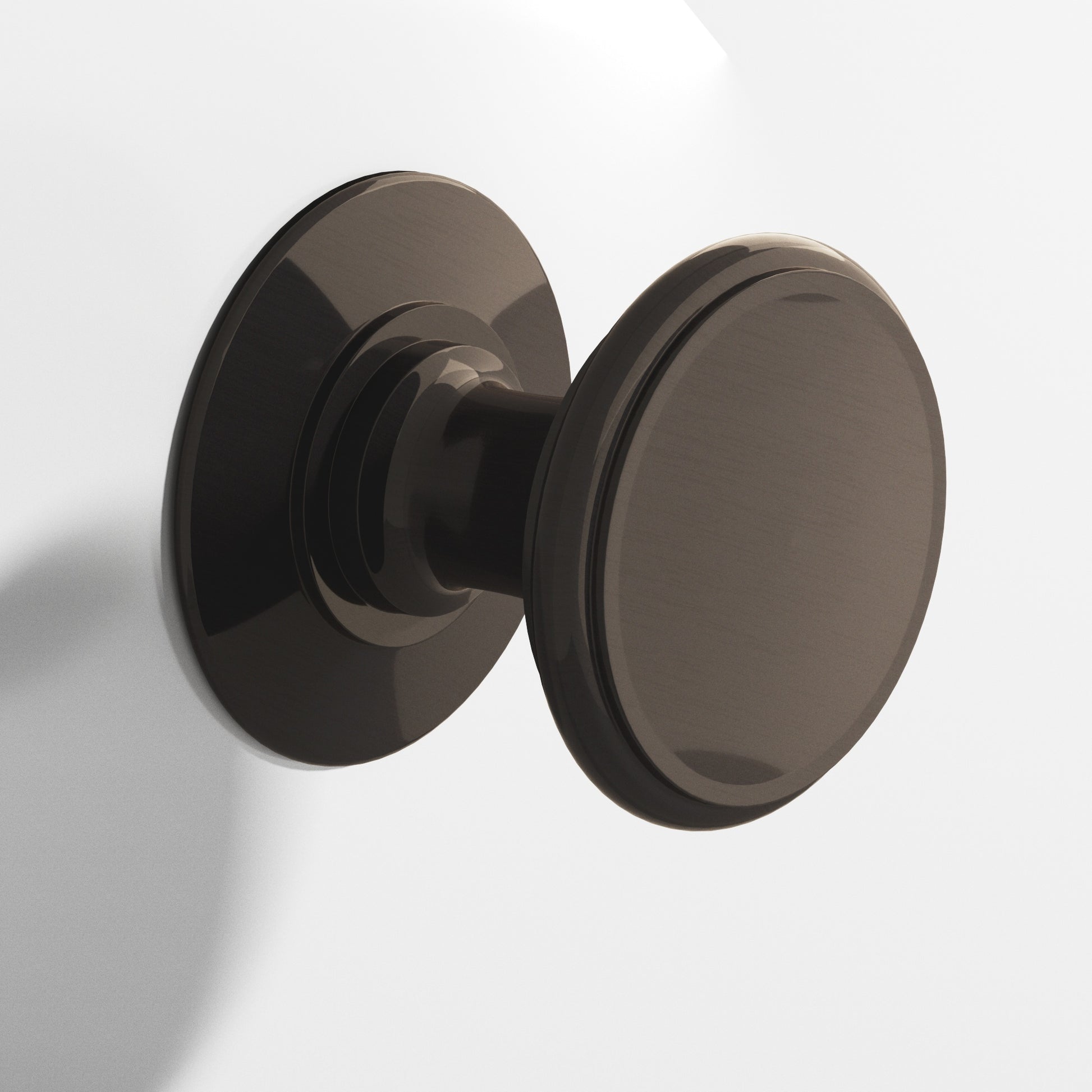 Colonial Bronze Series 1384 1.25" Round Cabinet Knob Back-To-Back Shower Kit Dark Statuary Bronze / 1.25"