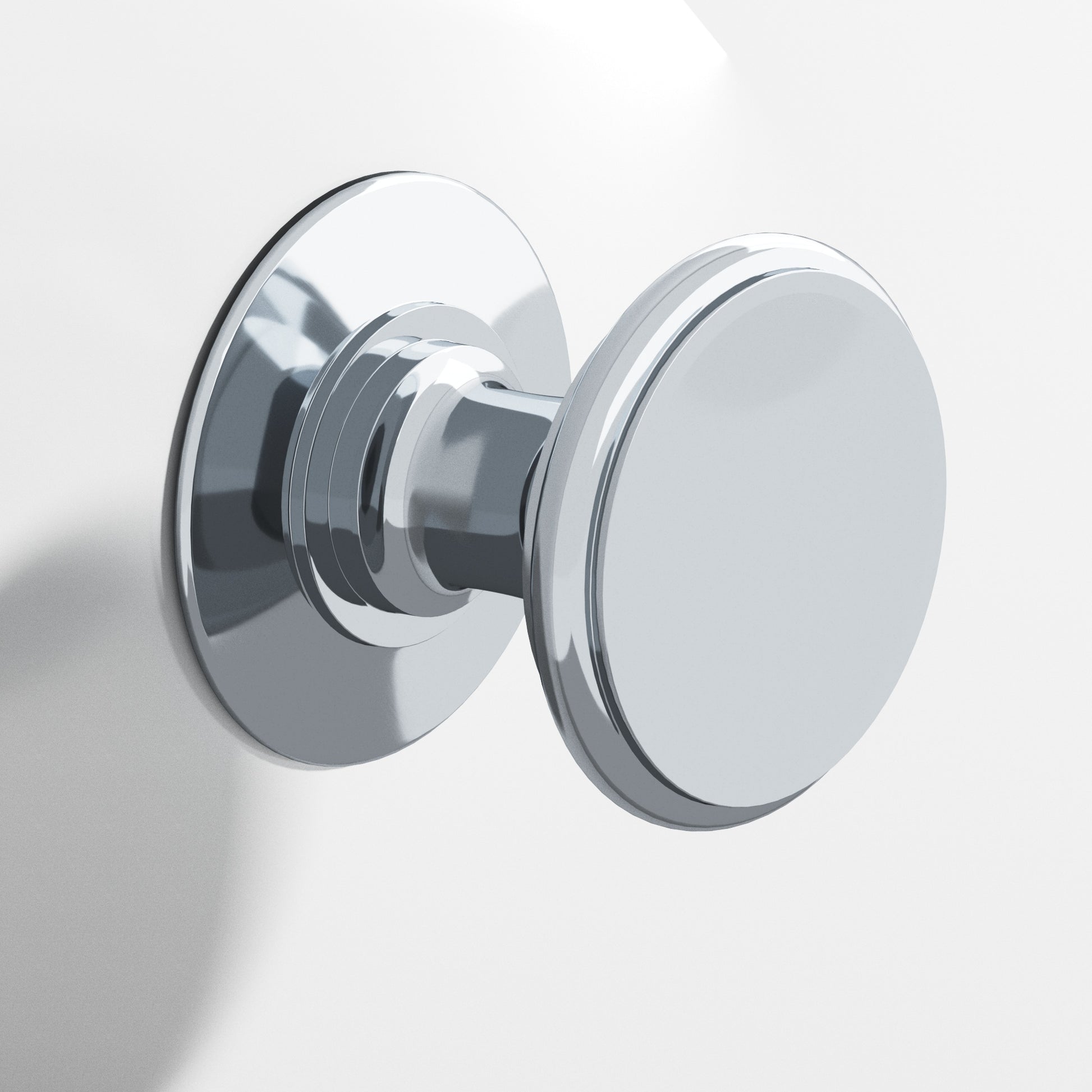 Colonial Bronze Series 1384 1.25" Round Cabinet Knob Back-To-Back Shower Kit Polished Chrome / 1.25"