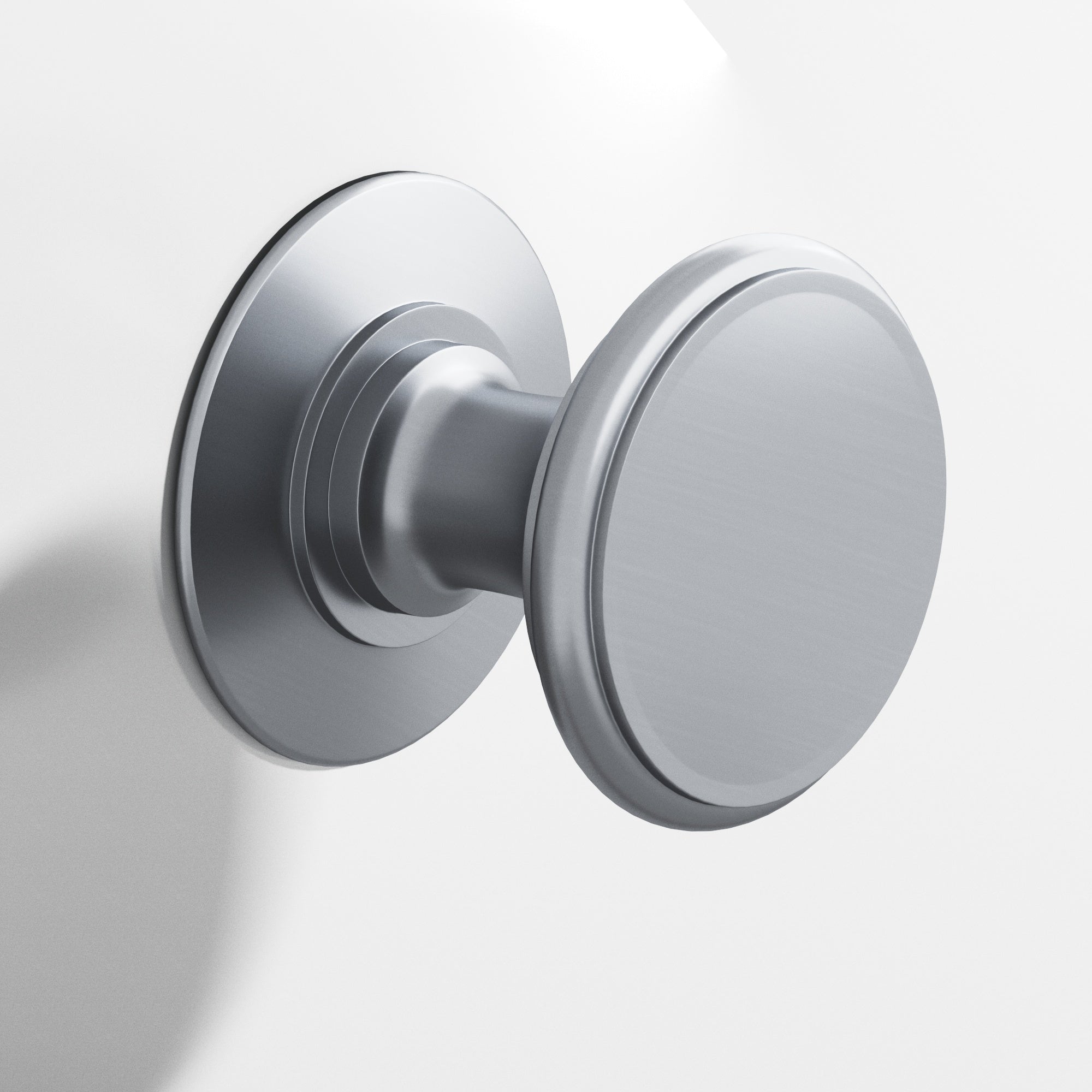 Colonial Bronze Series 1384 1.25" Round Cabinet Knob Back-To-Back Shower Kit Satin Chrome / 1.25"
