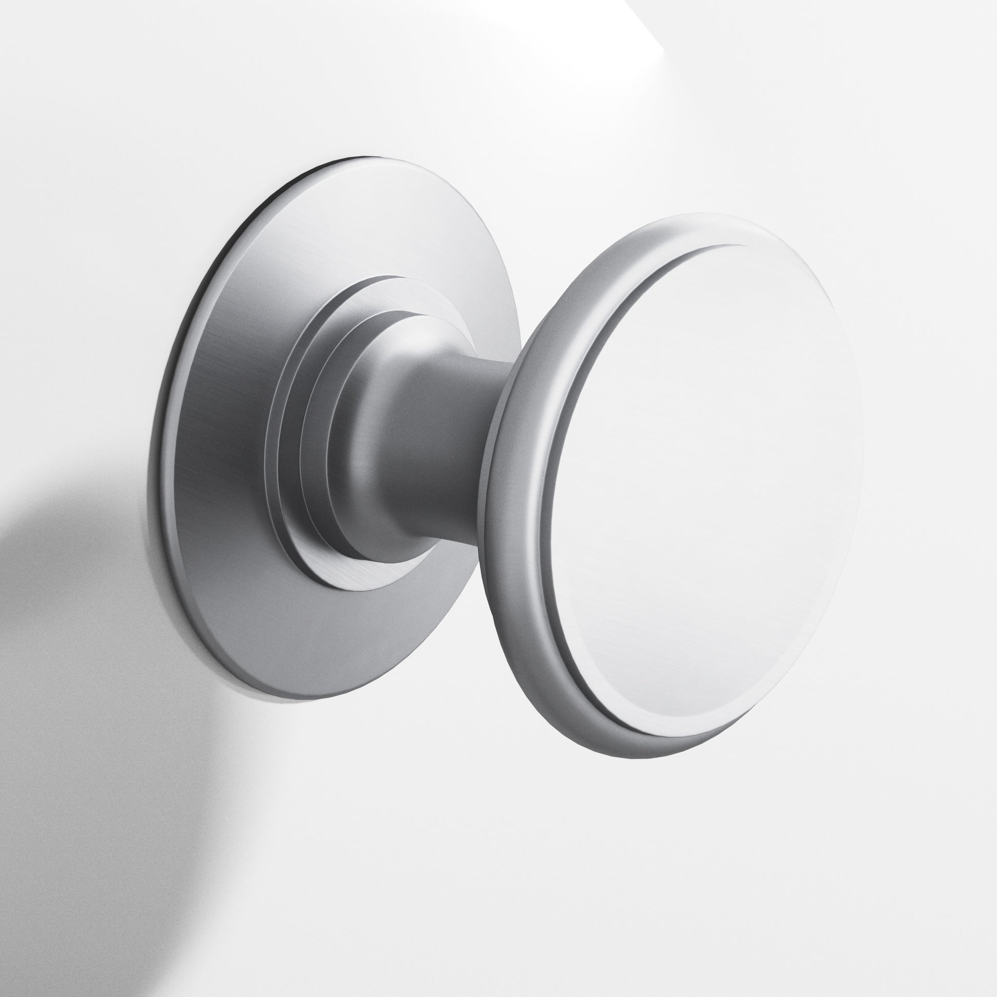 Colonial Bronze Series 1384 1.25" Round Cabinet Knob Back-To-Back Shower Kit Matte Satin Chrome / 1.25"