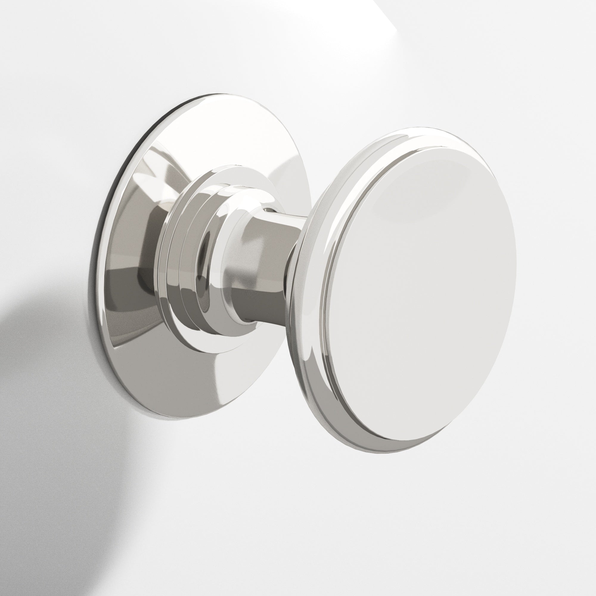 Colonial Bronze Series 1384 1.25" Round Cabinet Knob Back-To-Back Shower Kit Polished Nickel / 1.25"