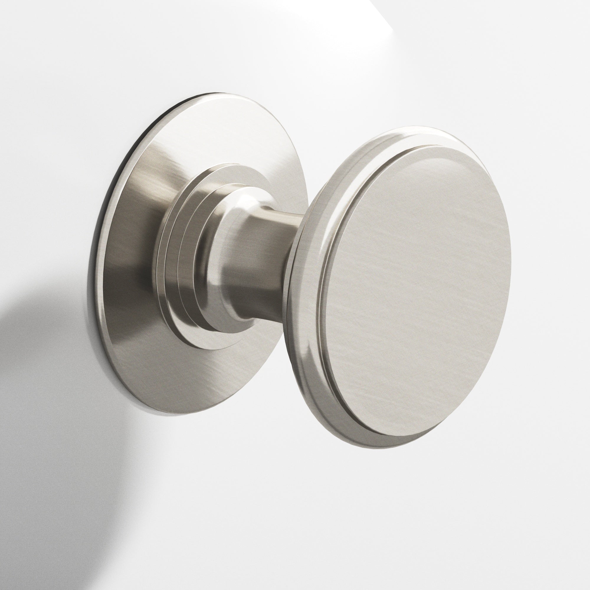 Colonial Bronze Series 1384 1.25" Round Cabinet Knob Back-To-Back Shower Kit Satin Nickel / 1.25"