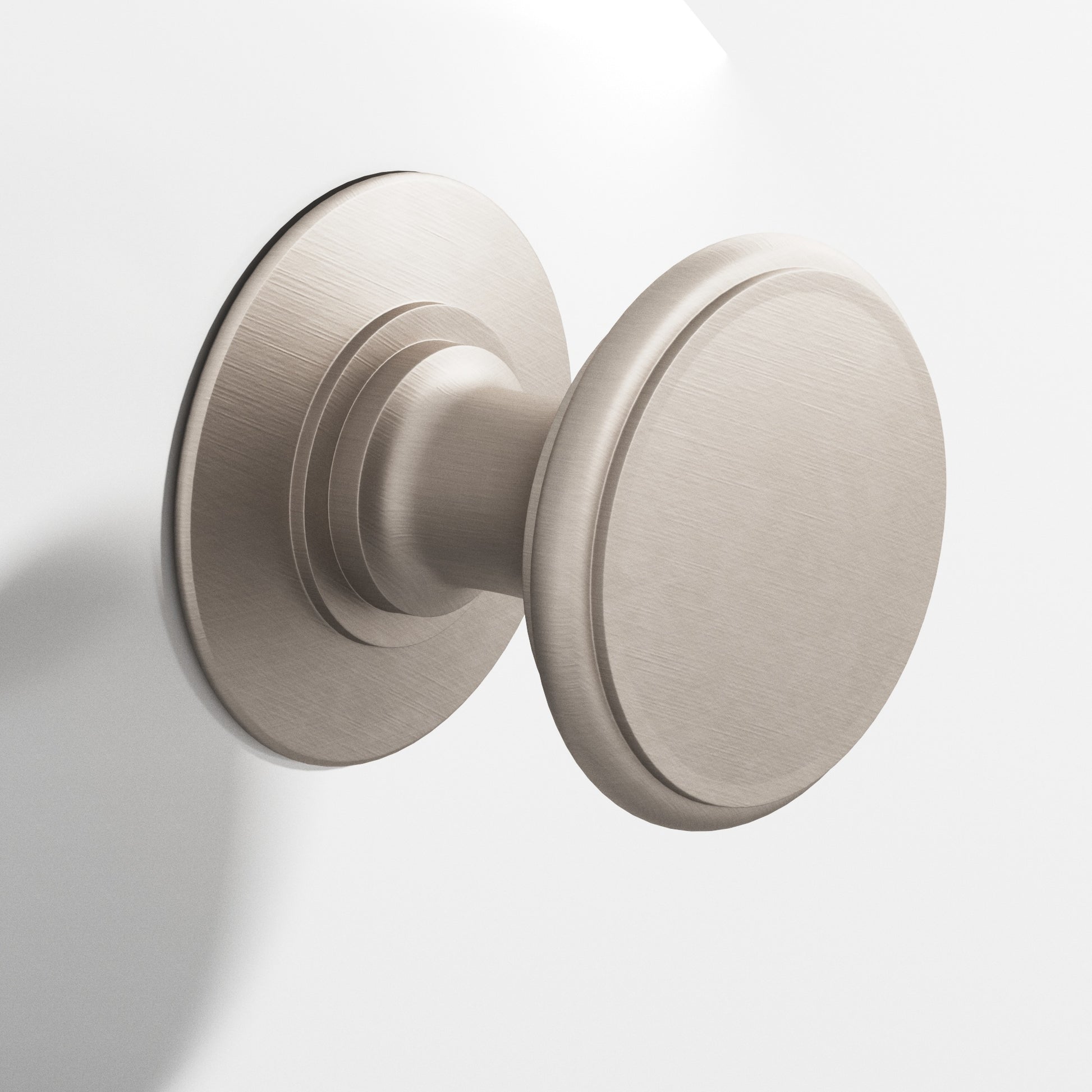 Colonial Bronze Series 1384 1.25" Round Cabinet Knob Back-To-Back Shower Kit Matte Satin Nickel / 1.25"