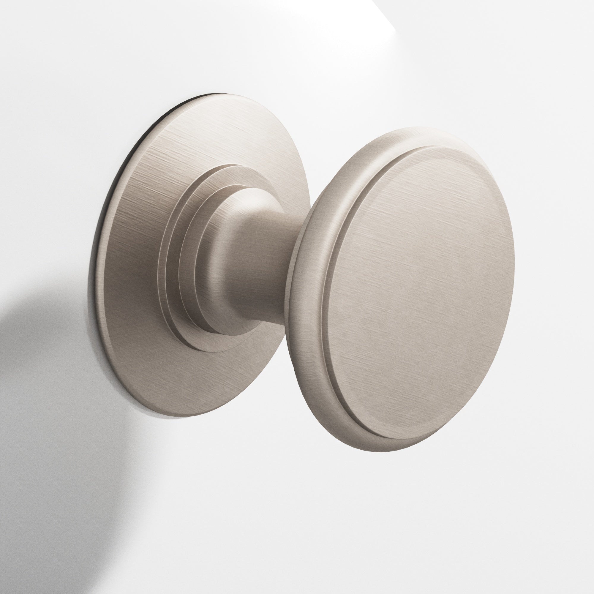 Colonial Bronze Series 1384 1.25" Round Cabinet Knob Back-To-Back Shower Kit Matte Satin Nickel / 1.25"
