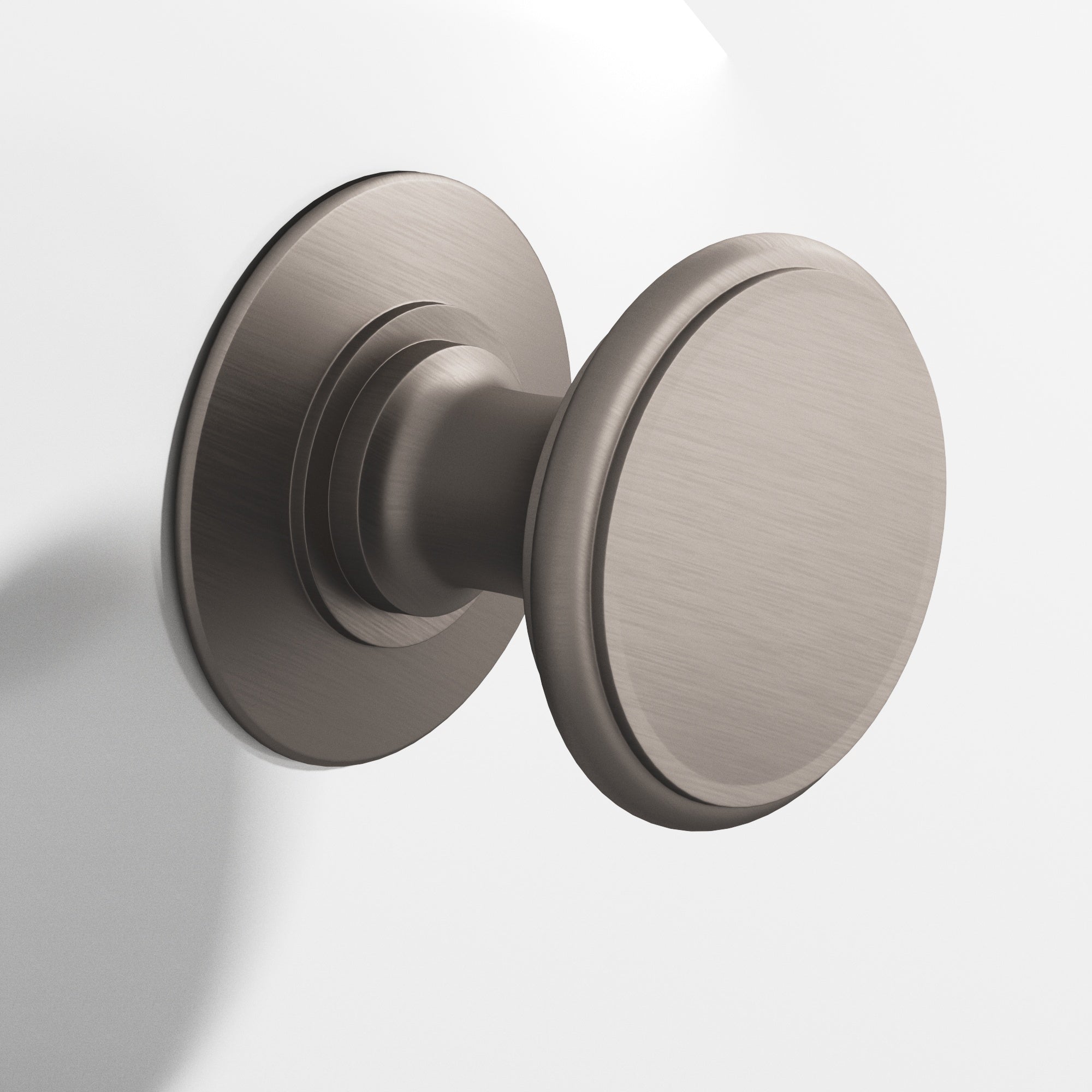 Colonial Bronze Series 1384 1.25" Round Cabinet Knob Back-To-Back Shower Kit Pewter / 1.25"