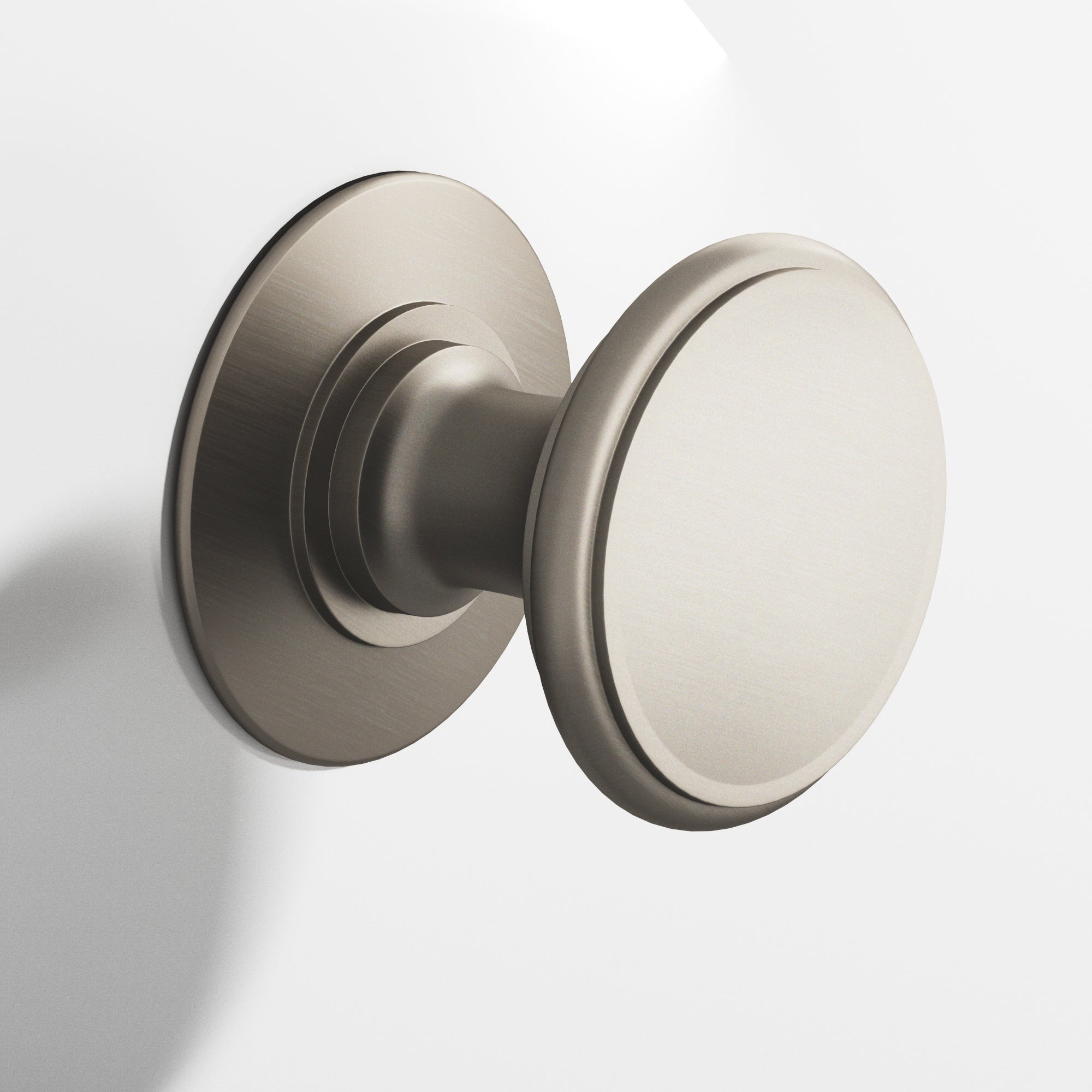 Colonial Bronze Series 1384 1.25" Round Cabinet Knob Back-To-Back Shower Kit Matte Pewter / 1.25"