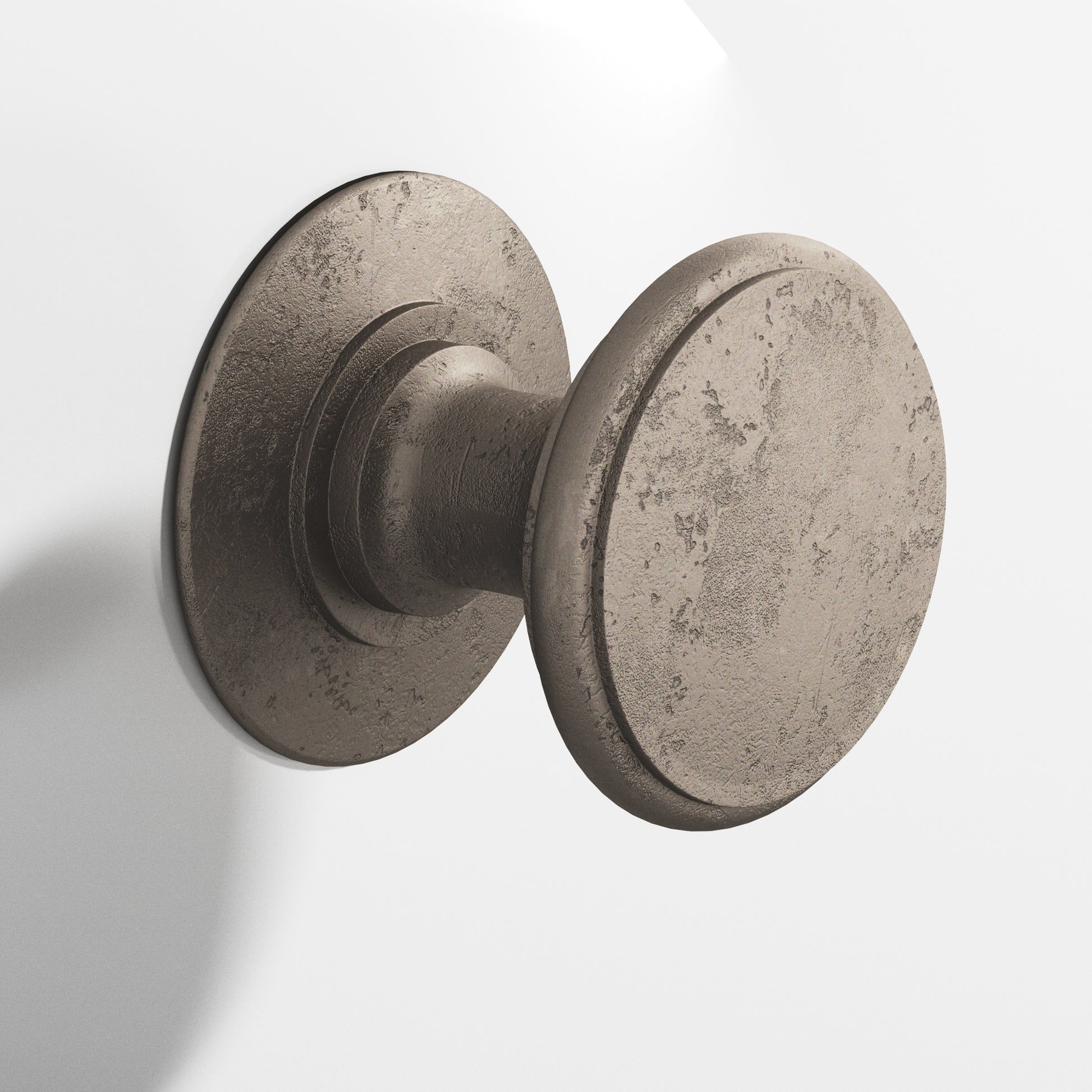 Colonial Bronze Series 1384 1.25" Round Cabinet Knob Back-To-Back Shower Kit Distressed Pewter / 1.25"