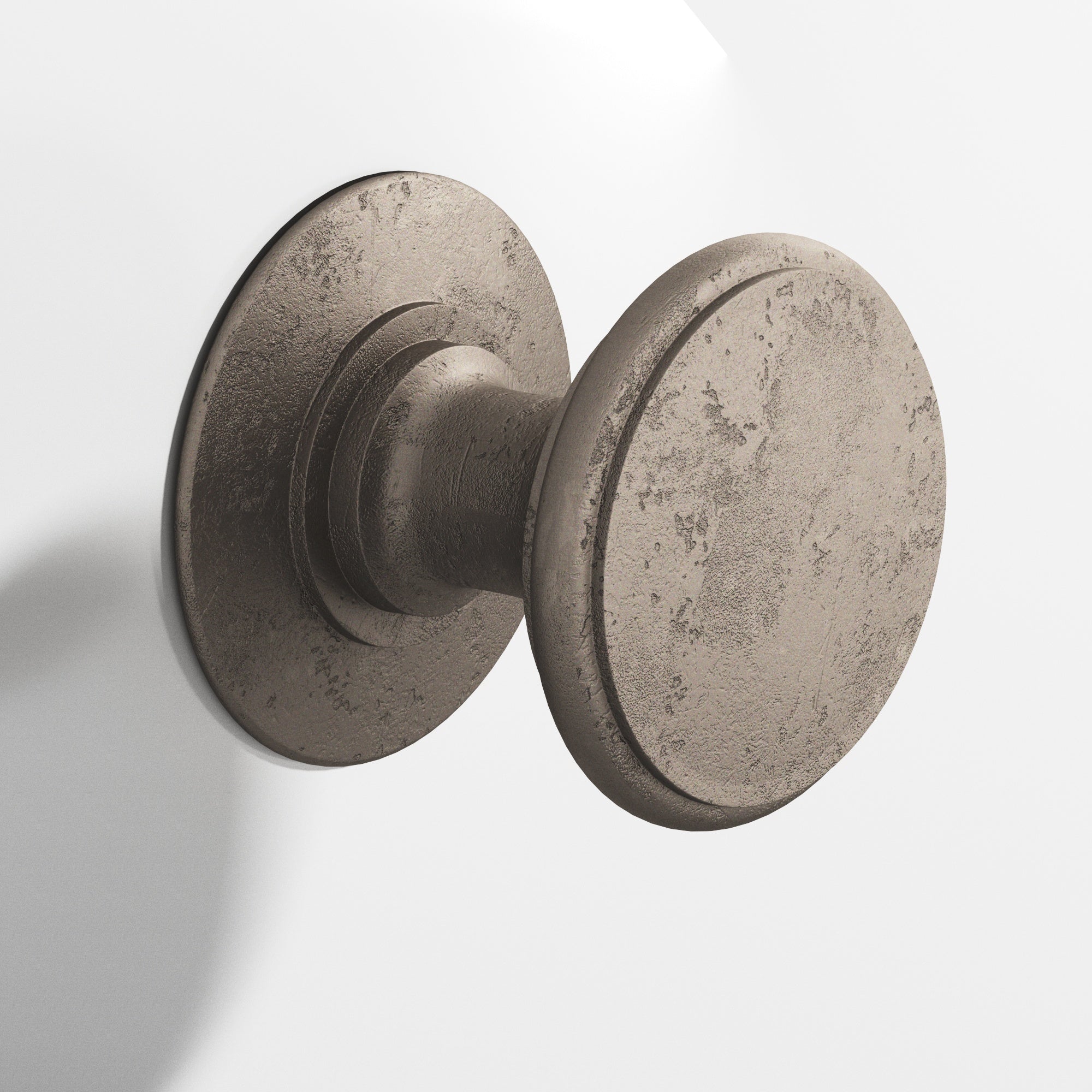 Colonial Bronze Series 1384 1.25" Round Cabinet Knob Back-To-Back Shower Kit Distressed Pewter / 1.25"