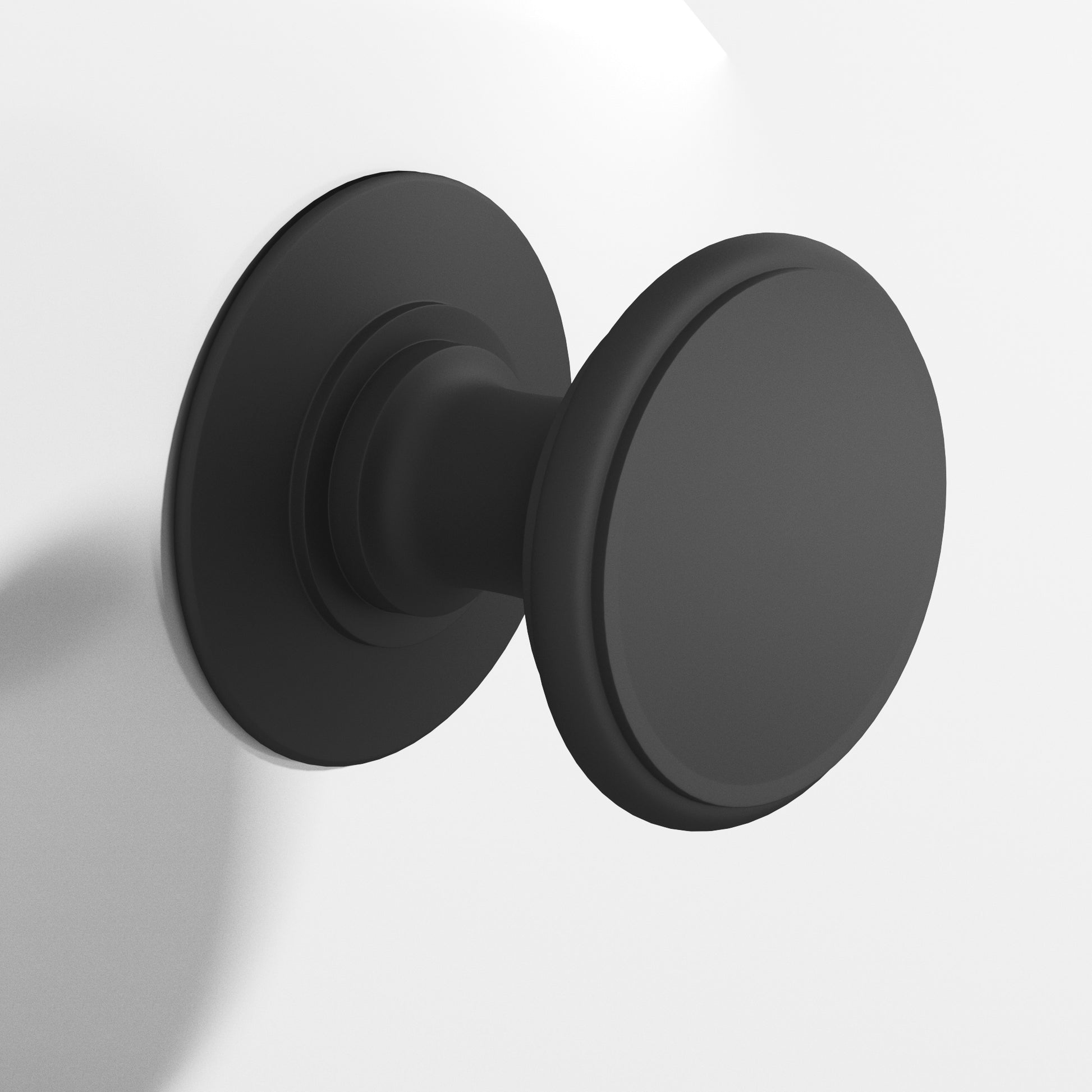 Colonial Bronze Series 1384 1.25" Round Cabinet Knob Back-To-Back Shower Kit Matte Graphite / 1.25"