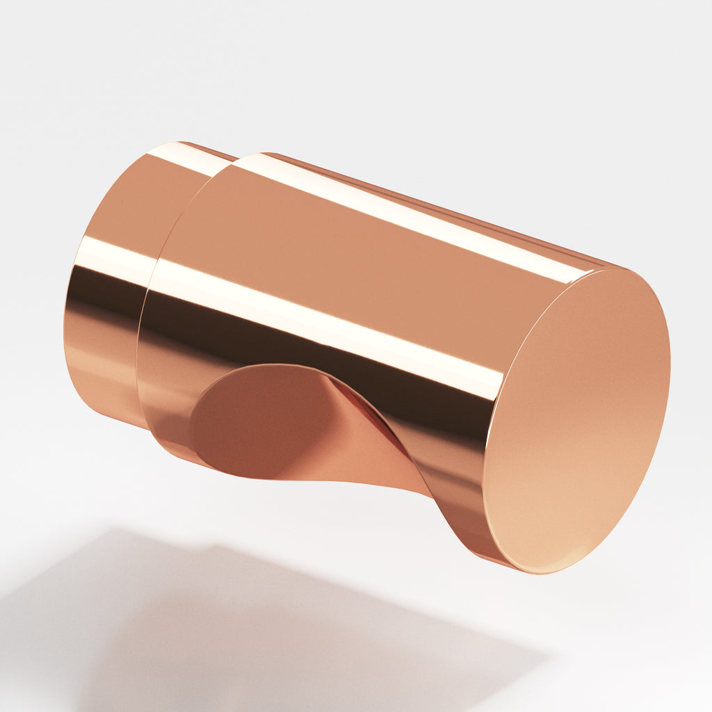 Colonial Bronze Series 146 1" Round Cabinet Knob Back-To-Back Shower Kit Polished Copper / 1"