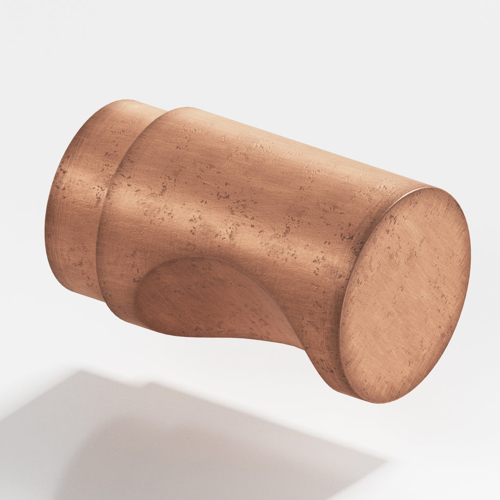 Colonial Bronze Series 146 1" Round Cabinet Knob Back-To-Back Shower Kit Distressed Antique Copper / 1"