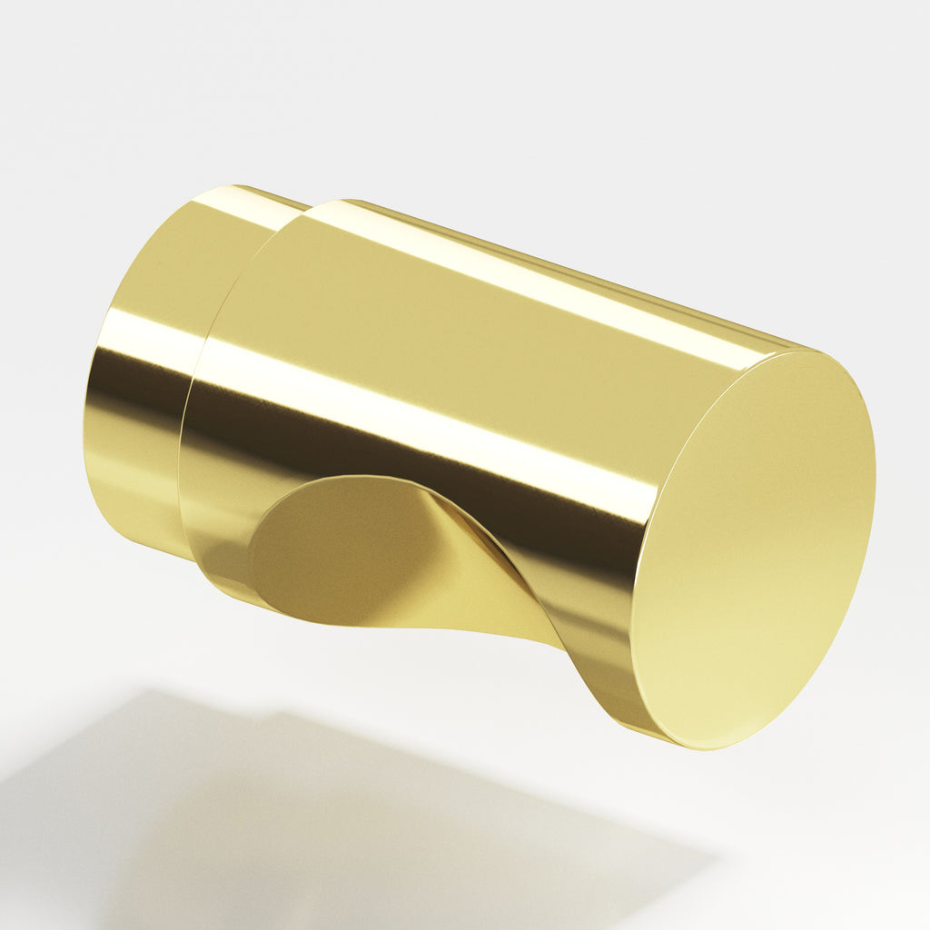 Colonial Bronze Series 146 1" Round Cabinet Knob Back-To-Back Shower Kit Polished Brass / 1"