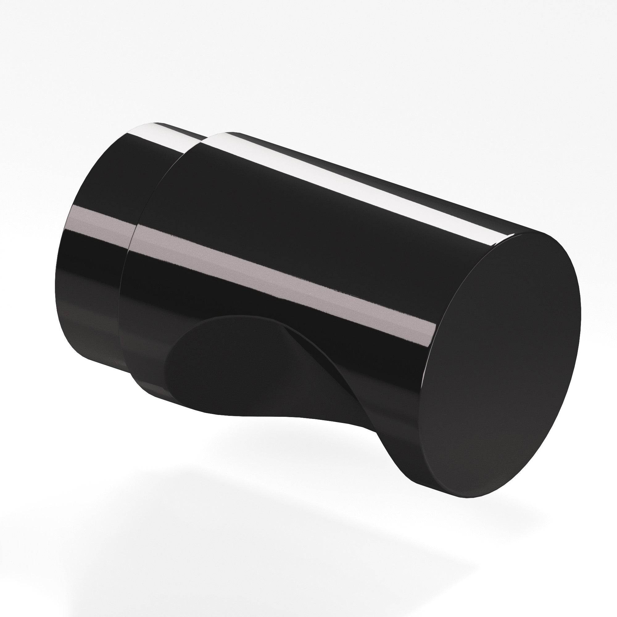 Colonial Bronze Series 146 1" Round Cabinet Knob Back-To-Back Shower Kit Satin Black / 1"