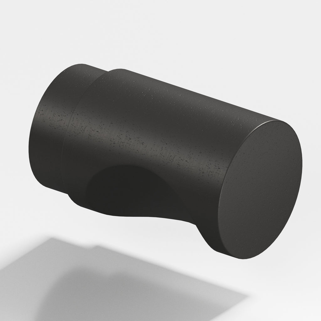 Colonial Bronze Series 146 1" Round Cabinet Knob Back-To-Back Shower Kit Distressed Satin Black / 1"