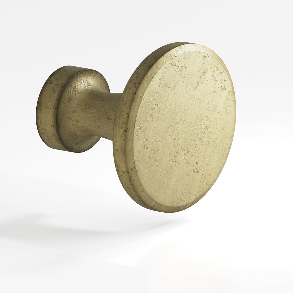 Colonial Bronze Series 152 1.25" Round Cabinet Knob Distressed Antique Brass / 1.25"
