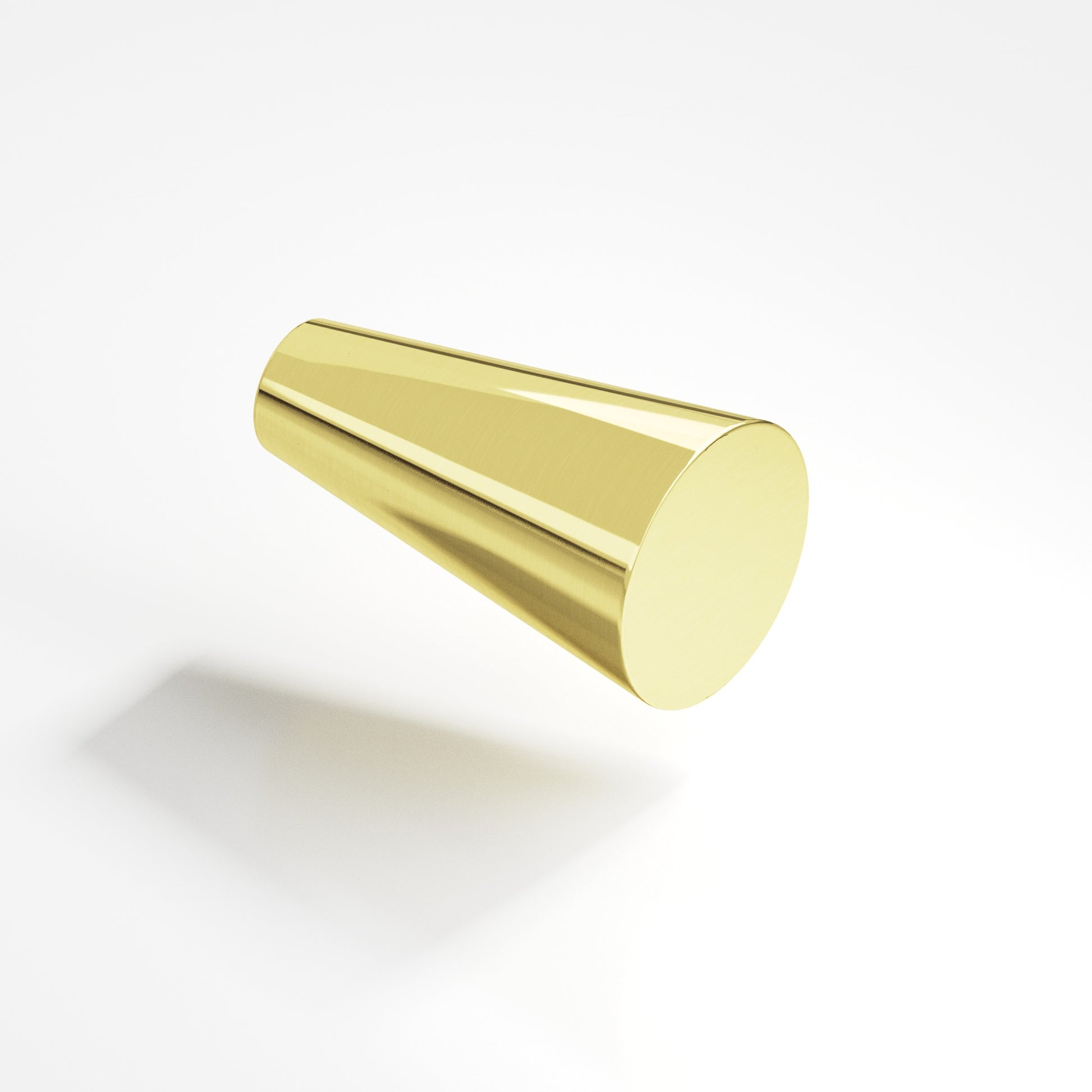 Colonial Bronze Series 194 .5625" Round Tapered Cabinet Knob Unlacquered Polished Brass / .5625"