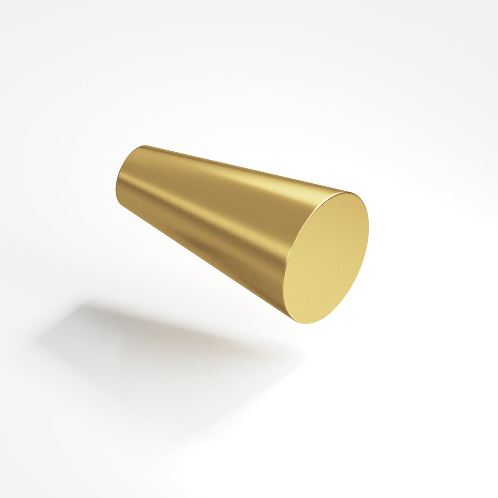 Colonial Bronze Series 194 .5625" Round Tapered Cabinet Knob Unlacquered Satin Brass / .5625"