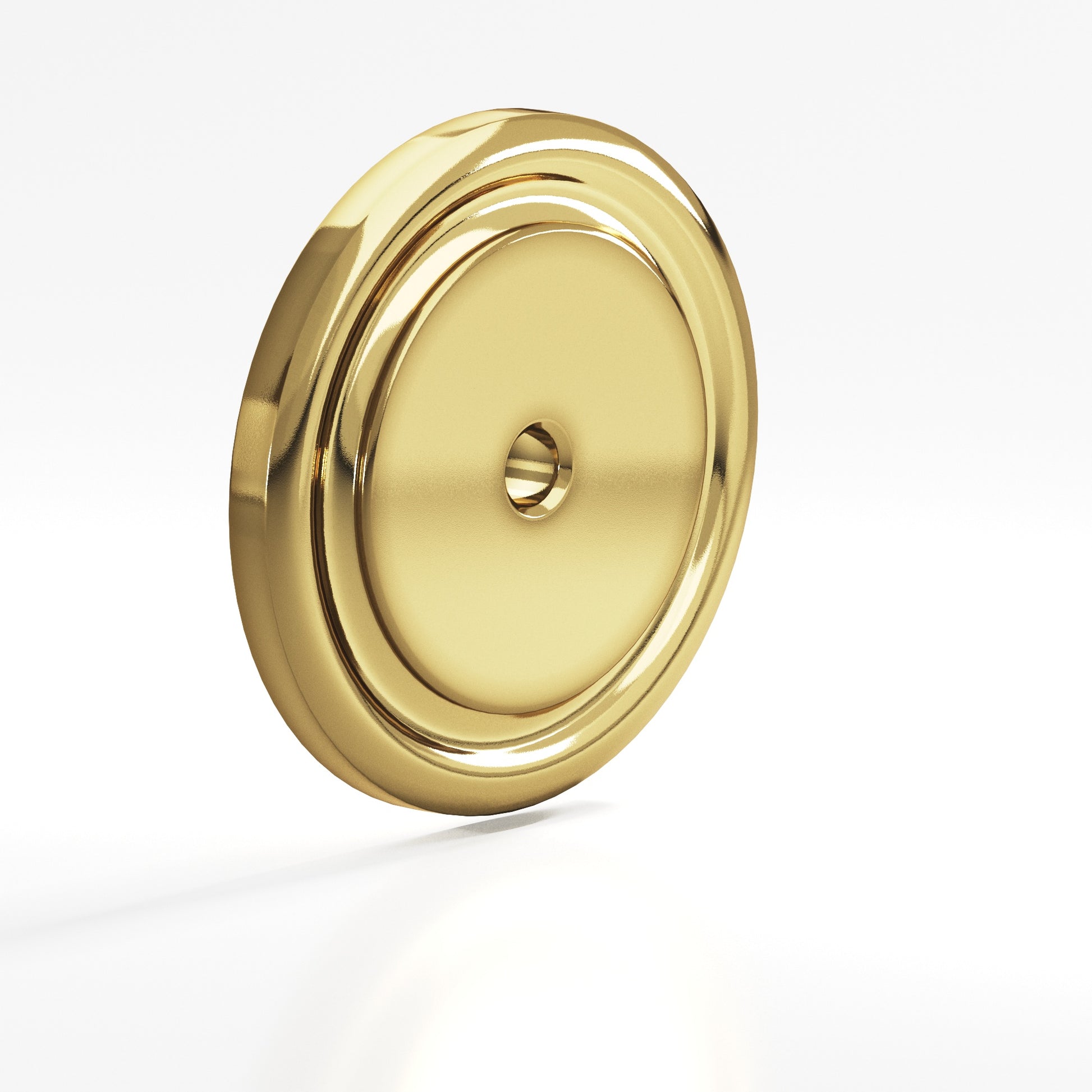 Colonial Bronze Series 203 1.5" Round Grooved Backplate Antique Bronze / 1.5"