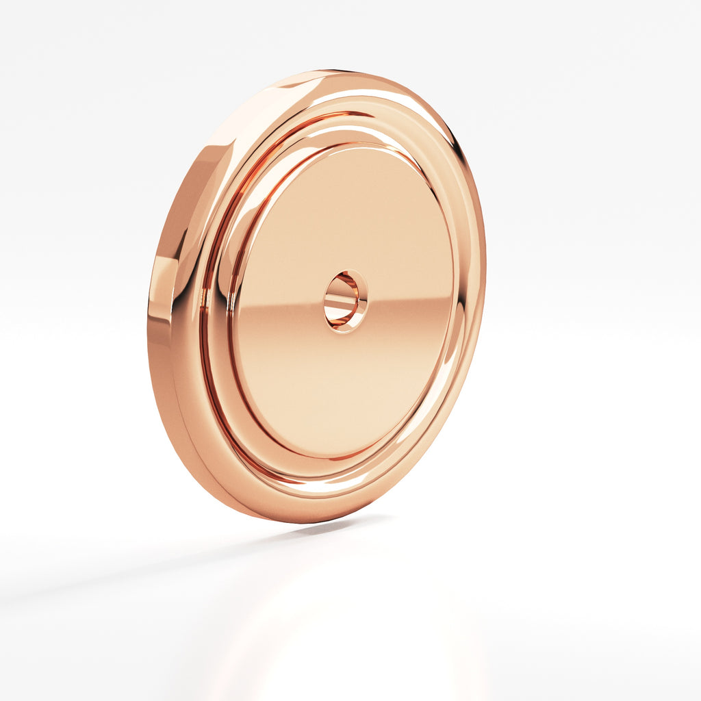 Colonial Bronze Series 9202 1.75" Round Grooved Backplate Polished Copper / 1.75"