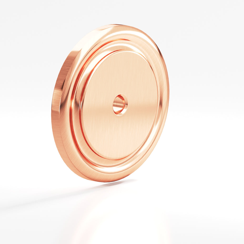 Colonial Bronze Series 9202 1.75" Round Grooved Backplate Satin Copper / 1.75"