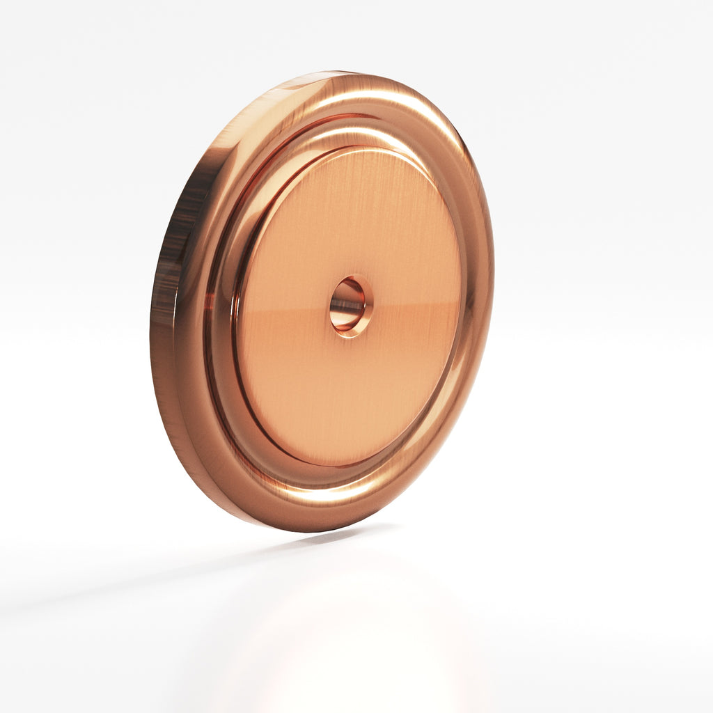 Colonial Bronze Series 9202 1.75" Round Grooved Backplate Antique Copper / 1.75"