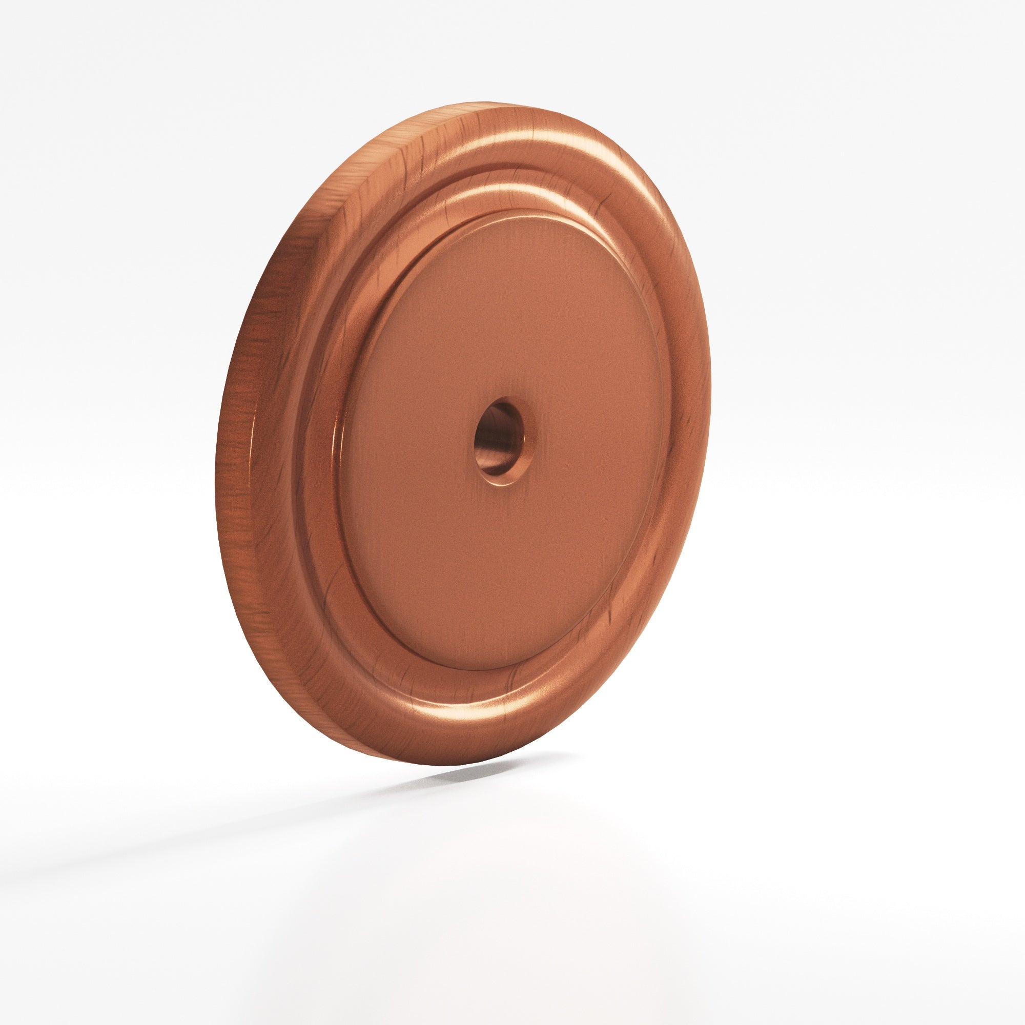 Colonial Bronze Series 203 1.5" Round Grooved Backplate Matte Antique Copper / 1.5"
