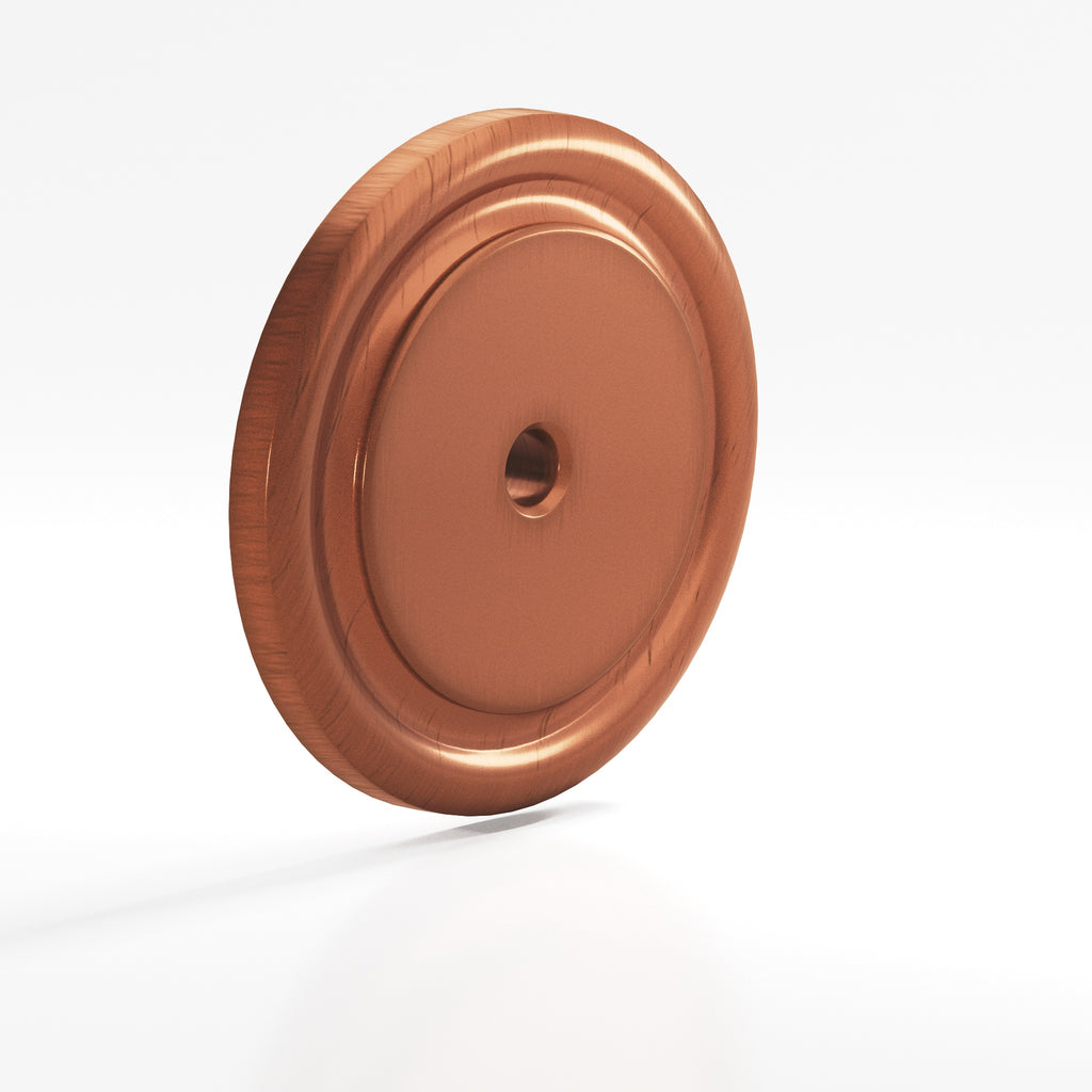 Colonial Bronze Series 9203 1.5" Round Grooved Backplate Matte Antique Copper / 1.5"