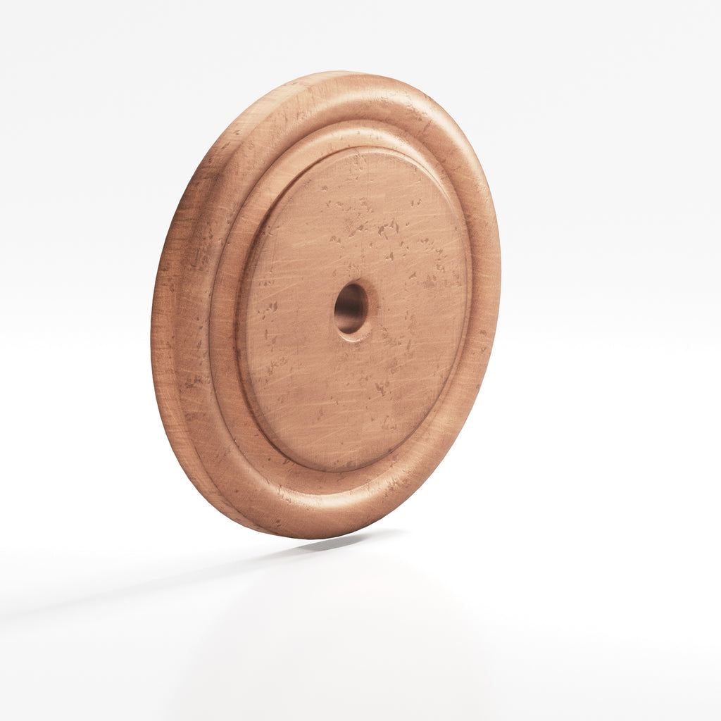Colonial Bronze Series 9203 1.5" Round Grooved Backplate Distressed Antique Copper / 1.5"