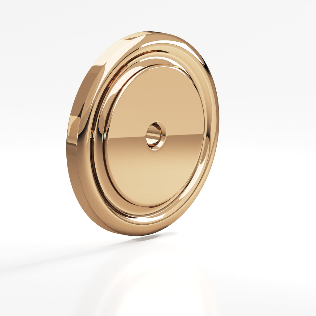 Colonial Bronze Series 9203 1.5" Round Grooved Backplate Polished Bronze / 1.5"
