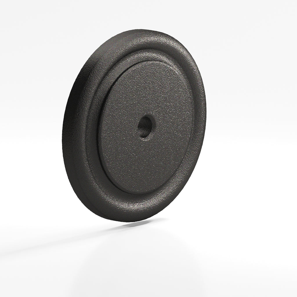 Colonial Bronze Series 9203 1.5" Round Grooved Backplate Frost Black™ / 1.5"