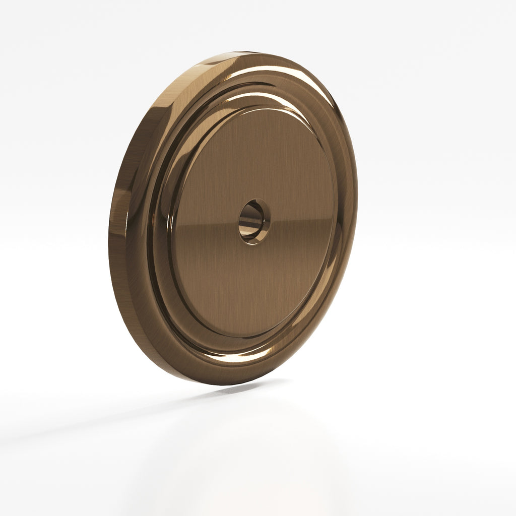 Colonial Bronze Series 9203 1.5" Round Grooved Backplate Light Statuary Bronze / 1.5"