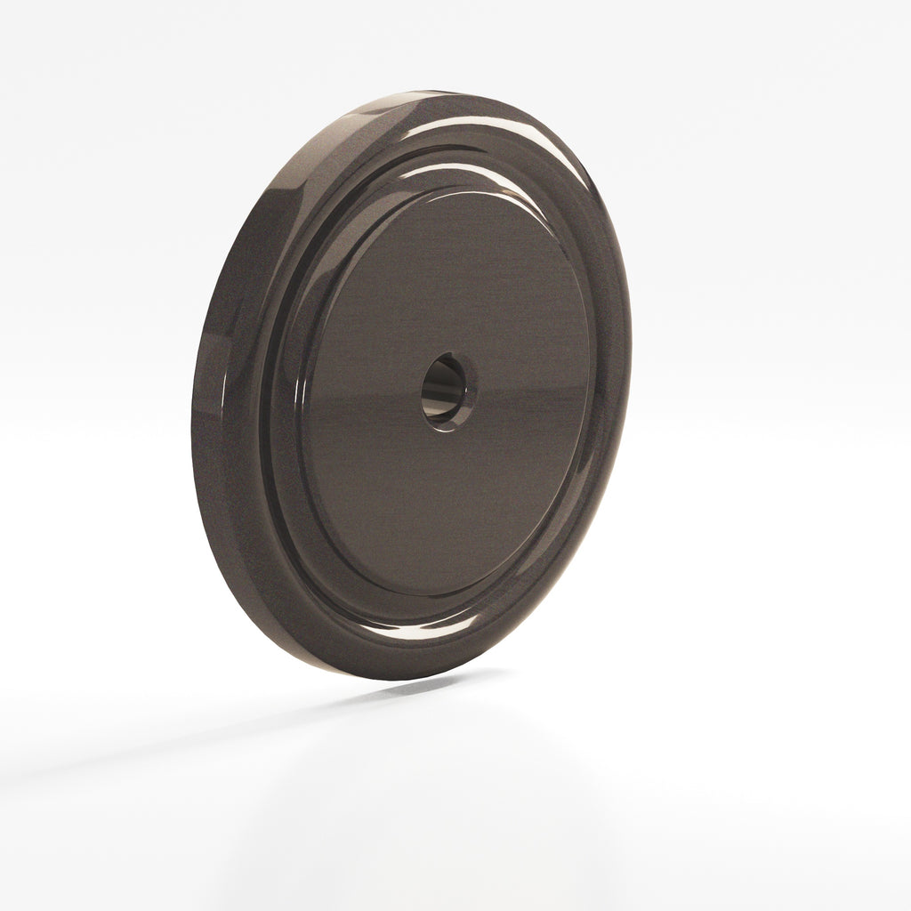 Colonial Bronze Series 9203 1.5" Round Grooved Backplate Dark Statuary Bronze / 1.5"