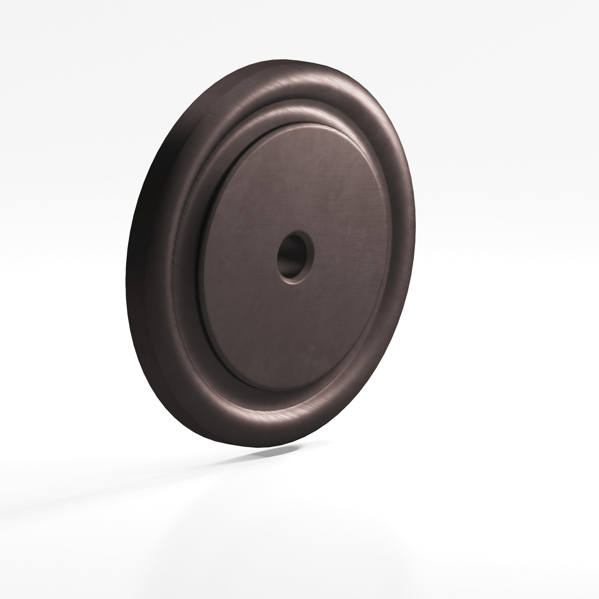 Colonial Bronze Series 203 1.5" Round Grooved Backplate Matte Dark Statuary Bronze / 1.5"