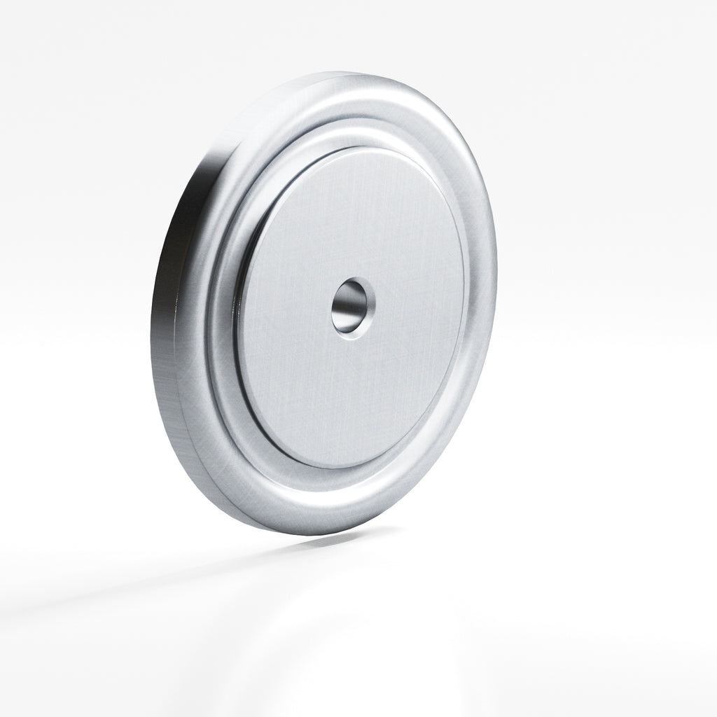 Colonial Bronze Series 9202 1.75" Round Grooved Backplate Satin Chrome / 1.75"
