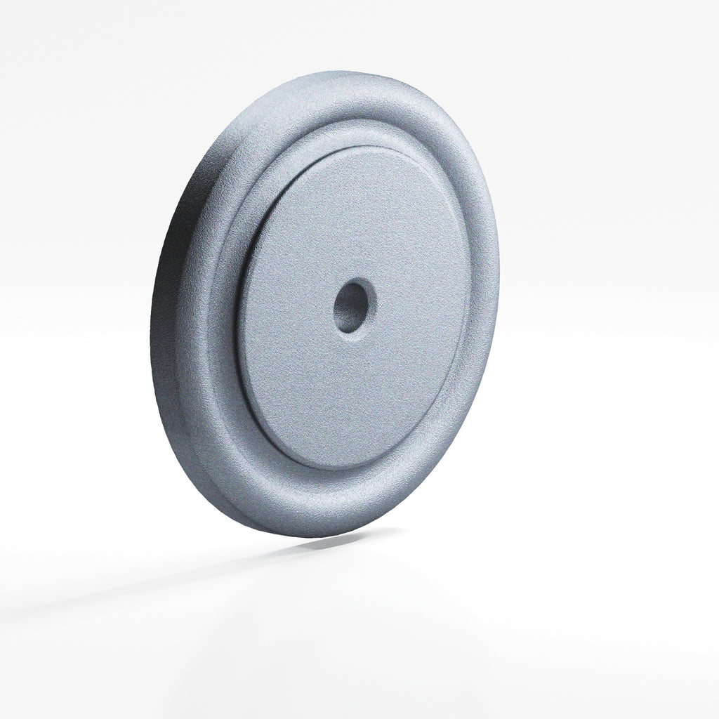 Colonial Bronze Series 9202 1.75" Round Grooved Backplate Frost Chrome™ / 1.75"