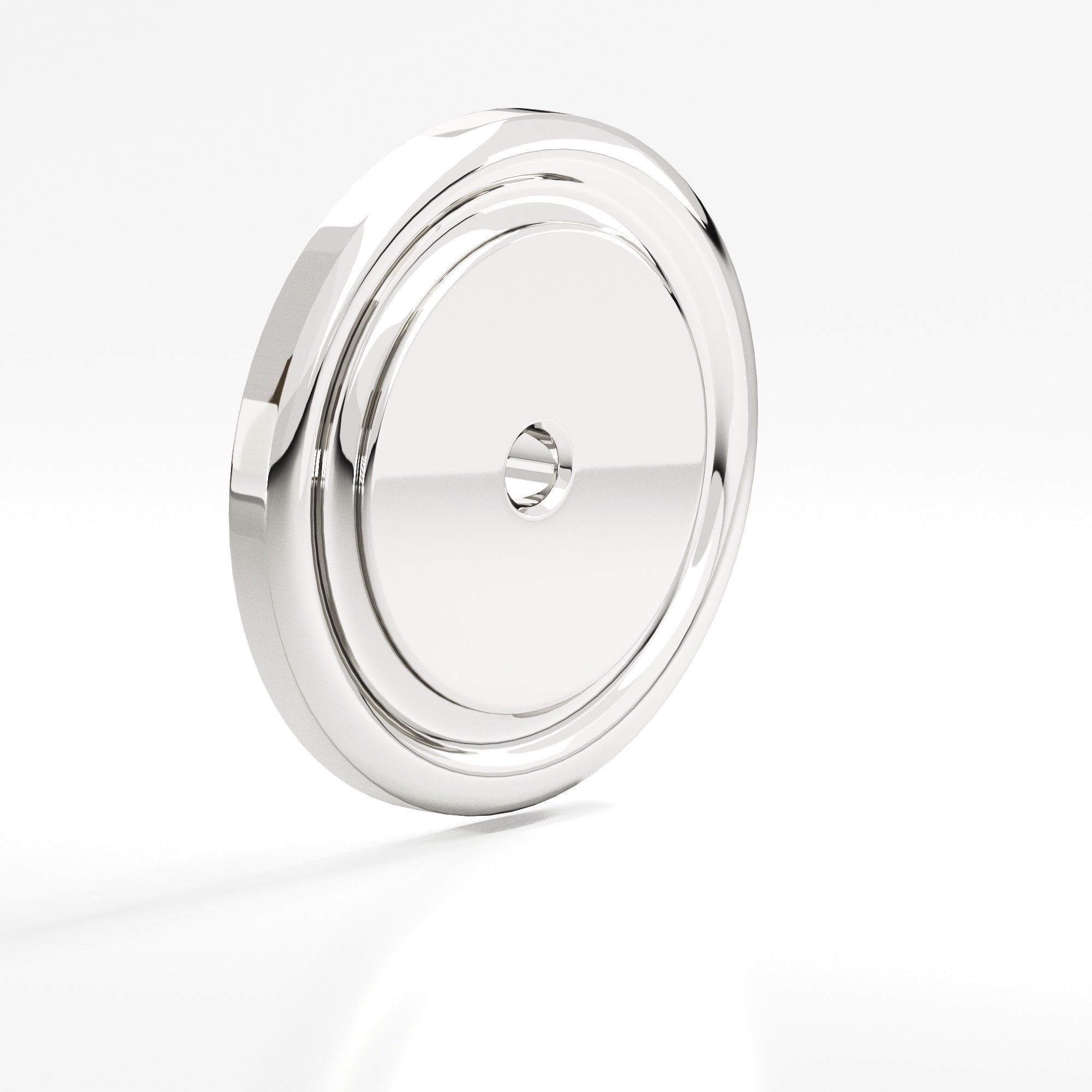 Colonial Bronze Series 9202 1.75" Round Grooved Backplate Polished Nickel / 1.75"