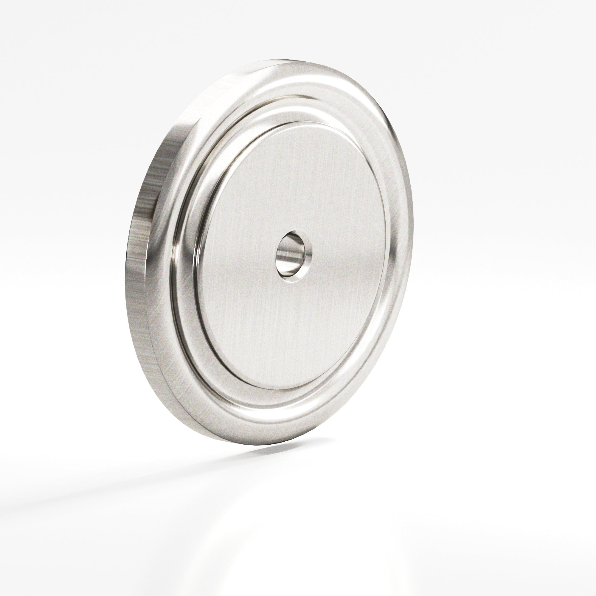 Colonial Bronze Series 203 1.5" Round Grooved Backplate Satin Nickel / 1.5"