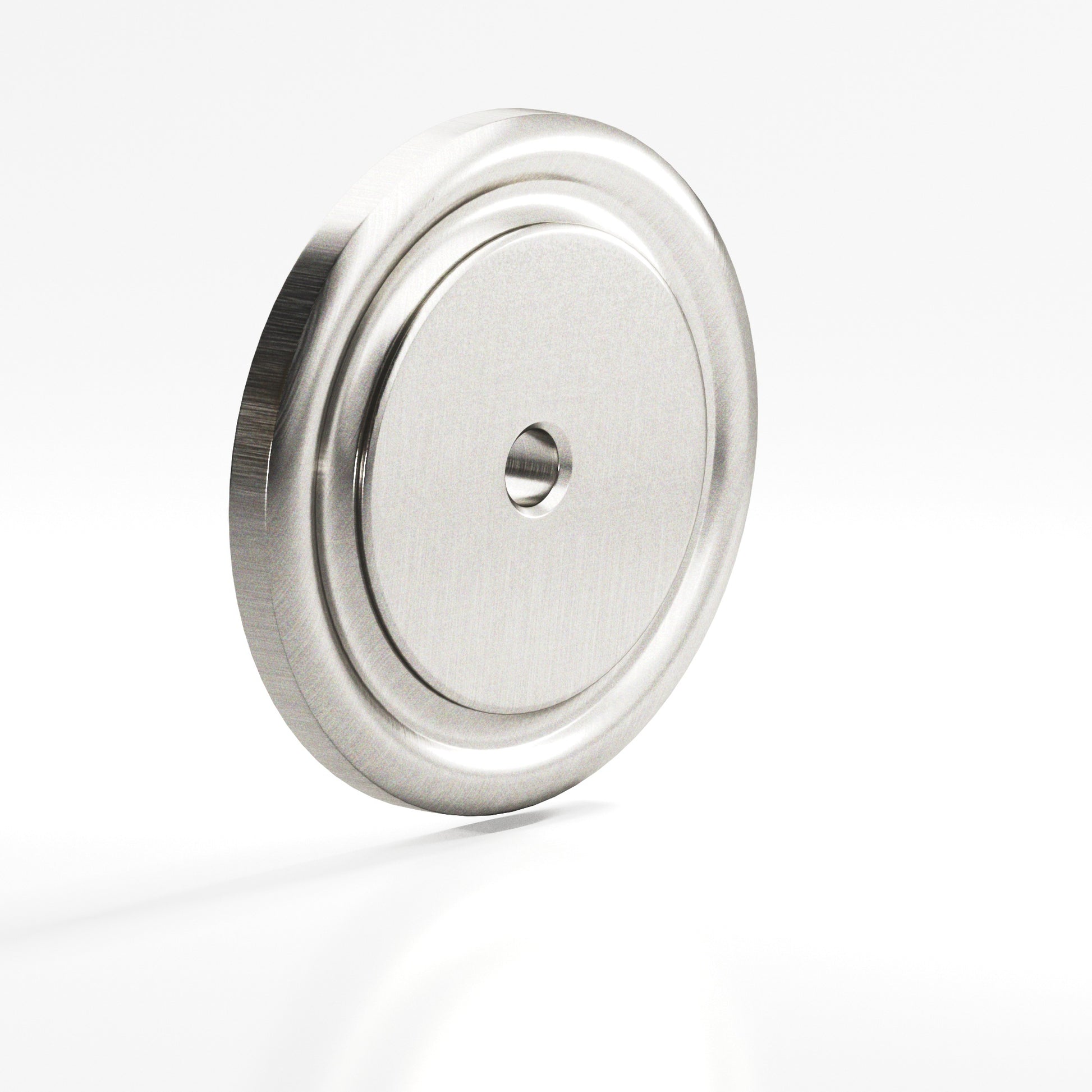 Colonial Bronze Series 203 1.5" Round Grooved Backplate Nickel Stainless / 1.5"