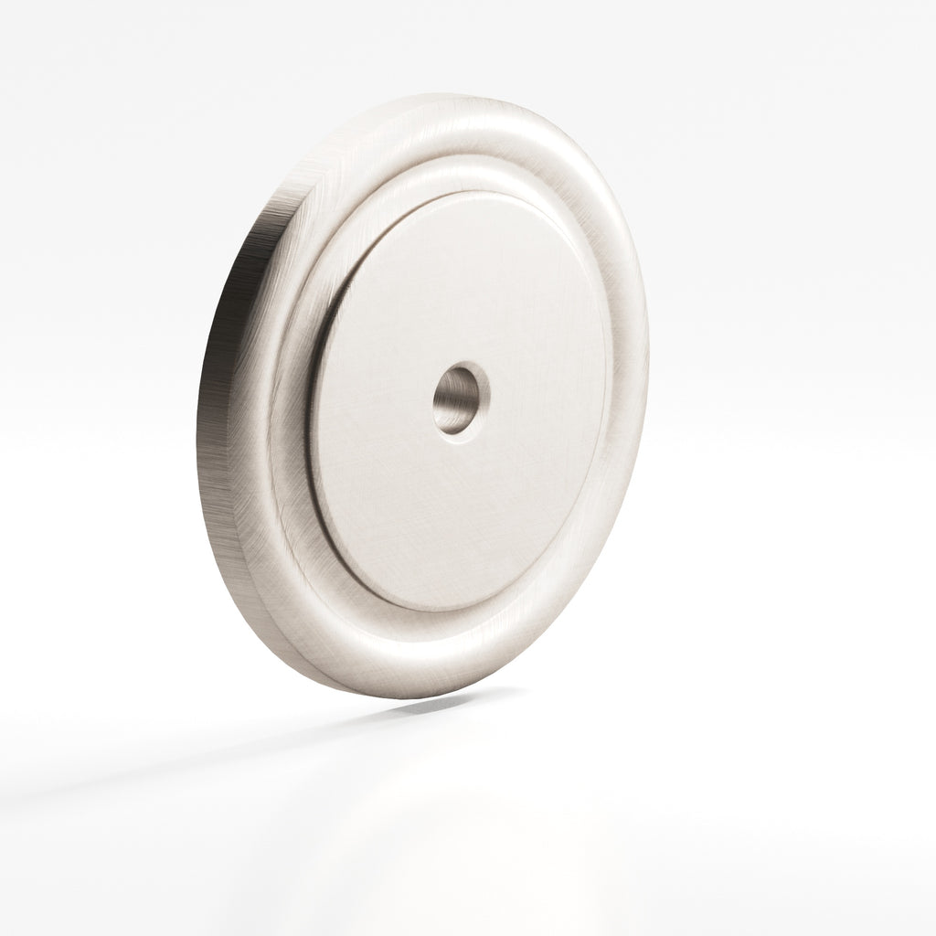 Colonial Bronze Series 9202 1.75" Round Grooved Backplate Matte Satin Nickel / 1.75"