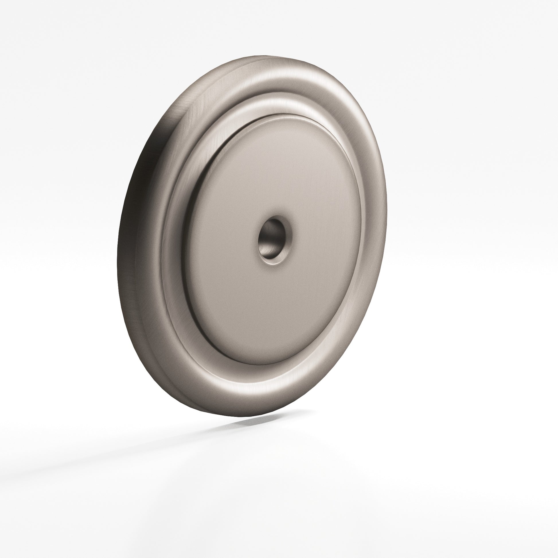 Colonial Bronze Series 203 1.5" Round Grooved Backplate Pewter / 1.5"