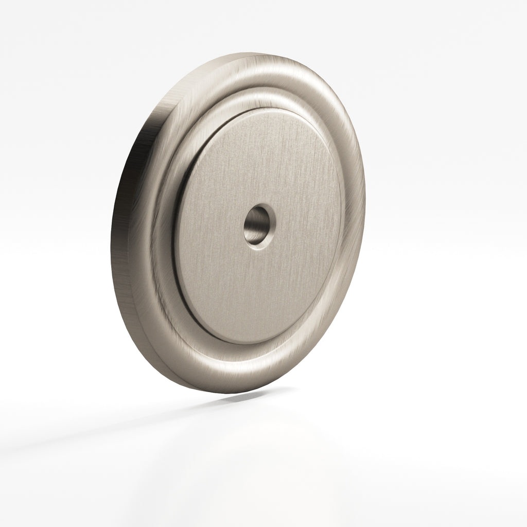 Colonial Bronze Series 9203 1.5" Round Grooved Backplate Matte Pewter / 1.5"