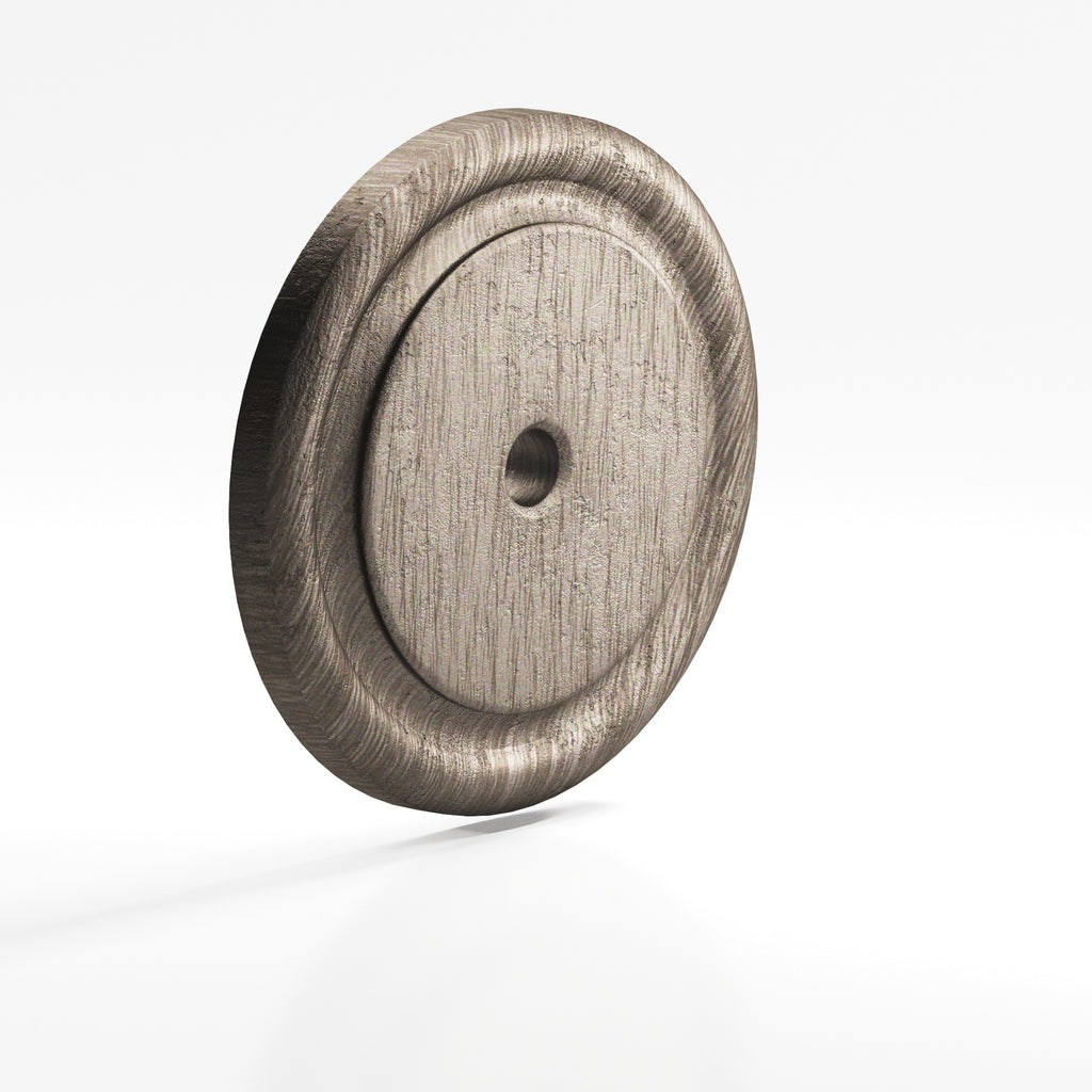 Colonial Bronze Series 9202 1.75" Round Grooved Backplate Distressed Pewter / 1.75"