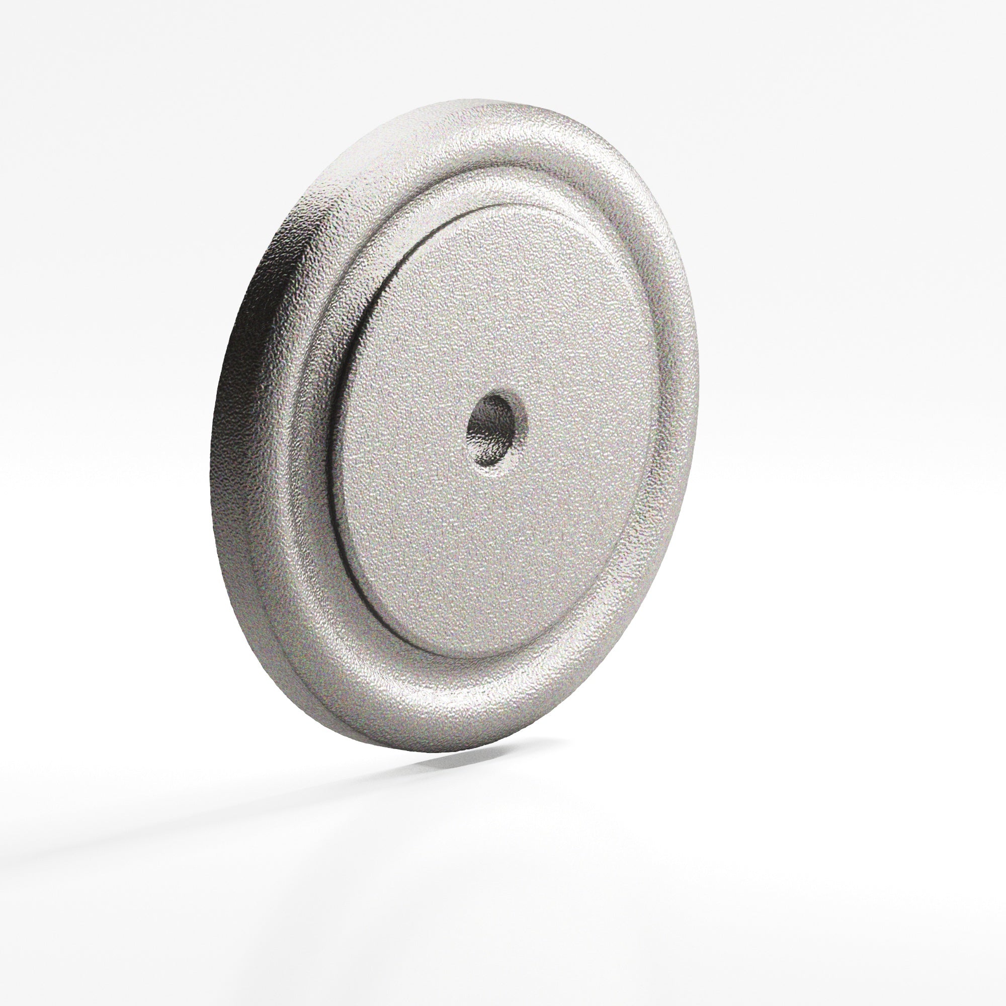 Colonial Bronze Series 203 1.5" Round Grooved Backplate Frost Nickel™ / 1.5"