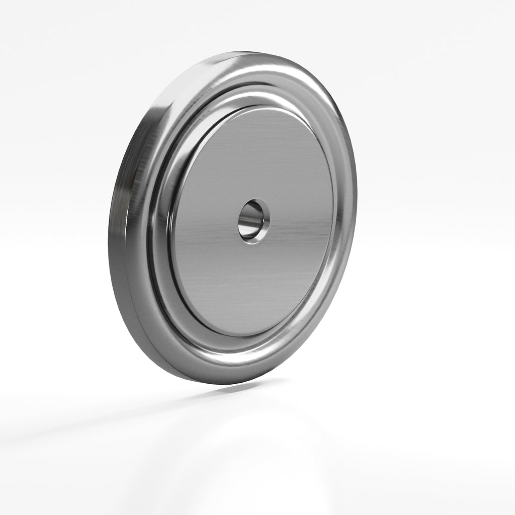Colonial Bronze Series 9203 1.5" Round Grooved Backplate Graphite / 1.5"