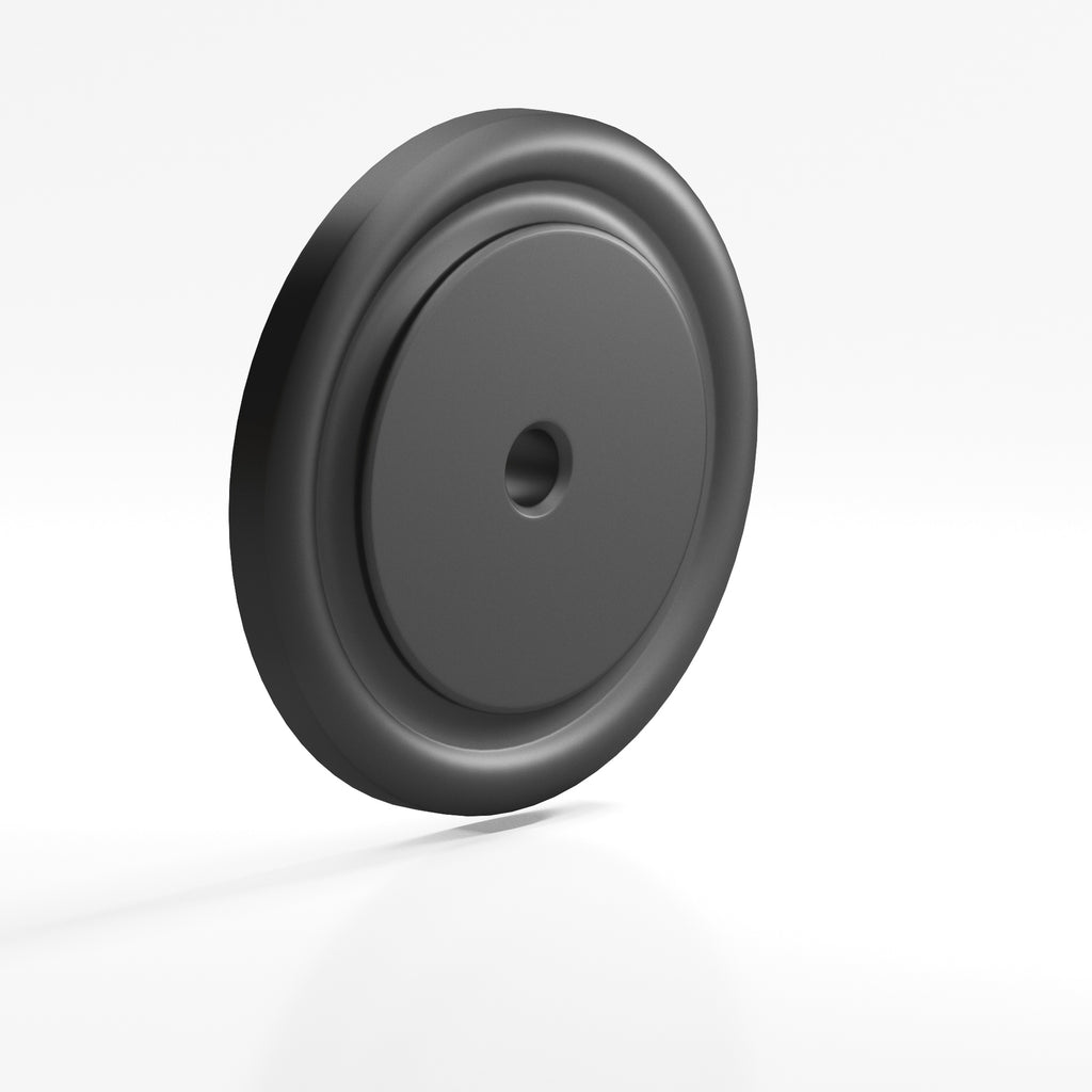 Colonial Bronze Series 9202 1.75" Round Grooved Backplate Matte Graphite / 1.75"